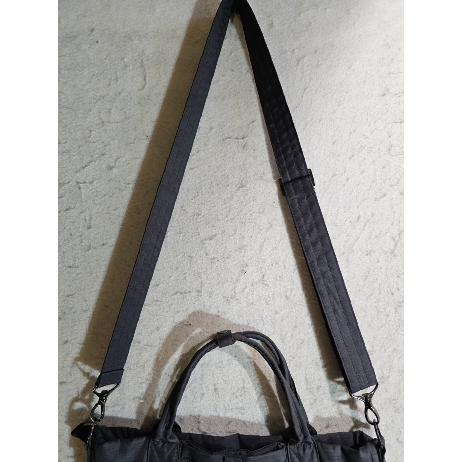 Vintage Lug Charleston Travel Tote Gray Zip Pocket Large Nylon Quilted Bag Women's Size ONE SIZE - 6 Thumbnail