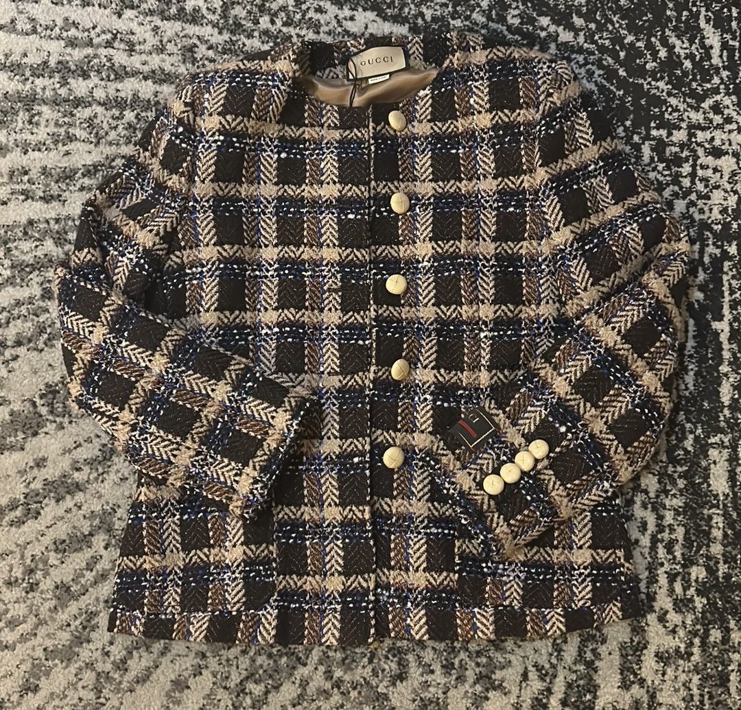Gucci Gucci Tartan Tween Wool Jacket and Skirt Set Size S / US 4 / IT 40 - 3 Thumbnail