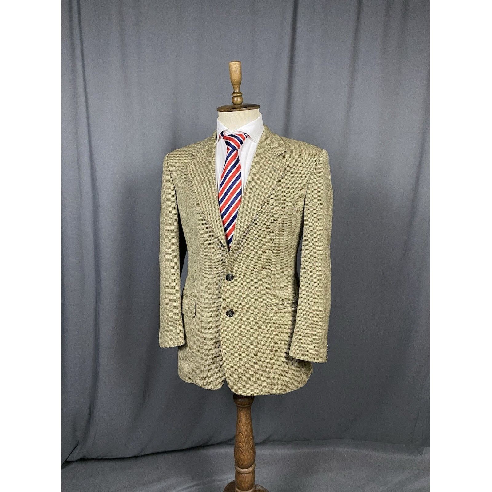 Burberry Burberry Vintage Men's Beige Wool Cashmere Blazer Jacket Siz Size 40R - 4 Thumbnail