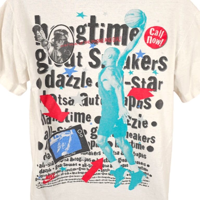 Nike VINTAGE Air Jordan Flight School T Shirt Mens Size Medium White Nike USA 80s 90s Spike Lee Gray Tag Made In USA Mens Nike Air Streetwear T Shirt Size US M / EU 48-50 / 2 - 2 Thumbnail