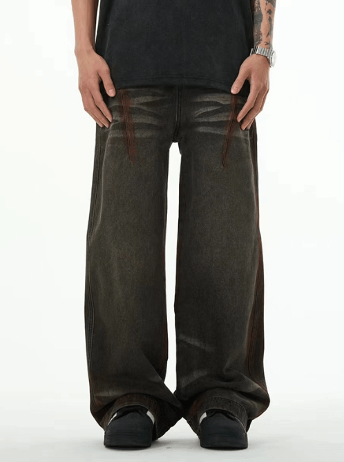 Japanese Brand × Jean Loose retro simple distressed bootcut jeans Size US 32 / EU 48 - 2 Thumbnail