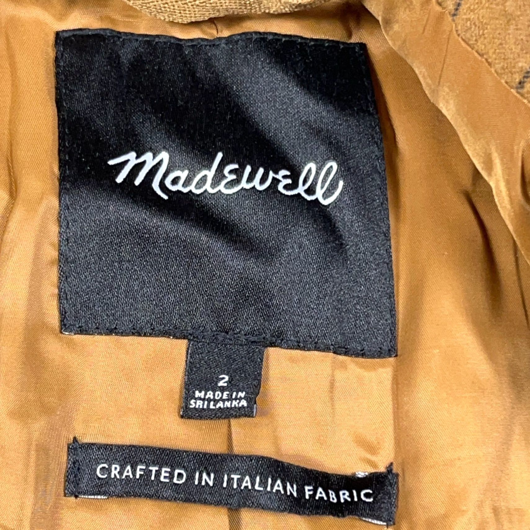 Madewell Madewell Blazer Women Size 2 Wool Brown Plaid Button Front Jacket Coat Unlined Knit Basic 90s Retro Professionals Mens Womens Size XS / US 0-2 / IT 36-38 - 4 Thumbnail