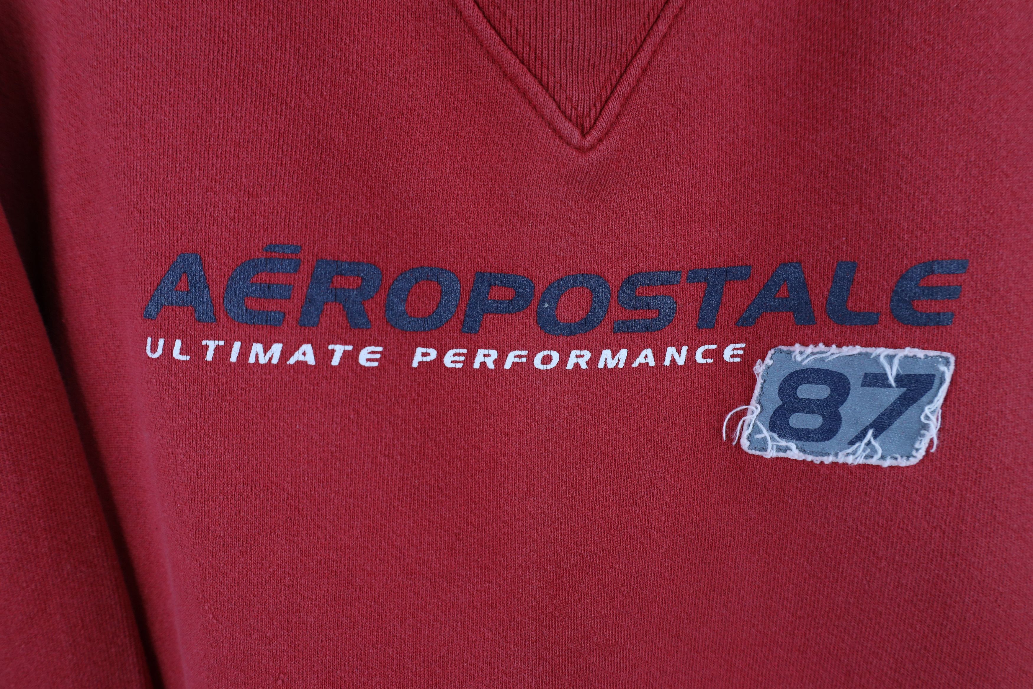 Aeropostale × Vintage Vintage Y2K 90s Aeropostale Spell Crewneck Sweatshirt Red Size US XL / EU 56 / 4 - 5 Thumbnail