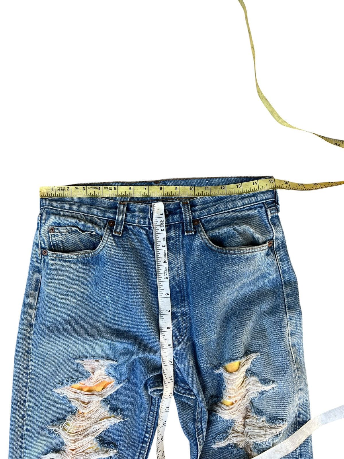 Levi's Vintage 80s Levi’s 501 Ripped Distressed Denim Jeans Size US 30 / EU 46 - 4 Thumbnail