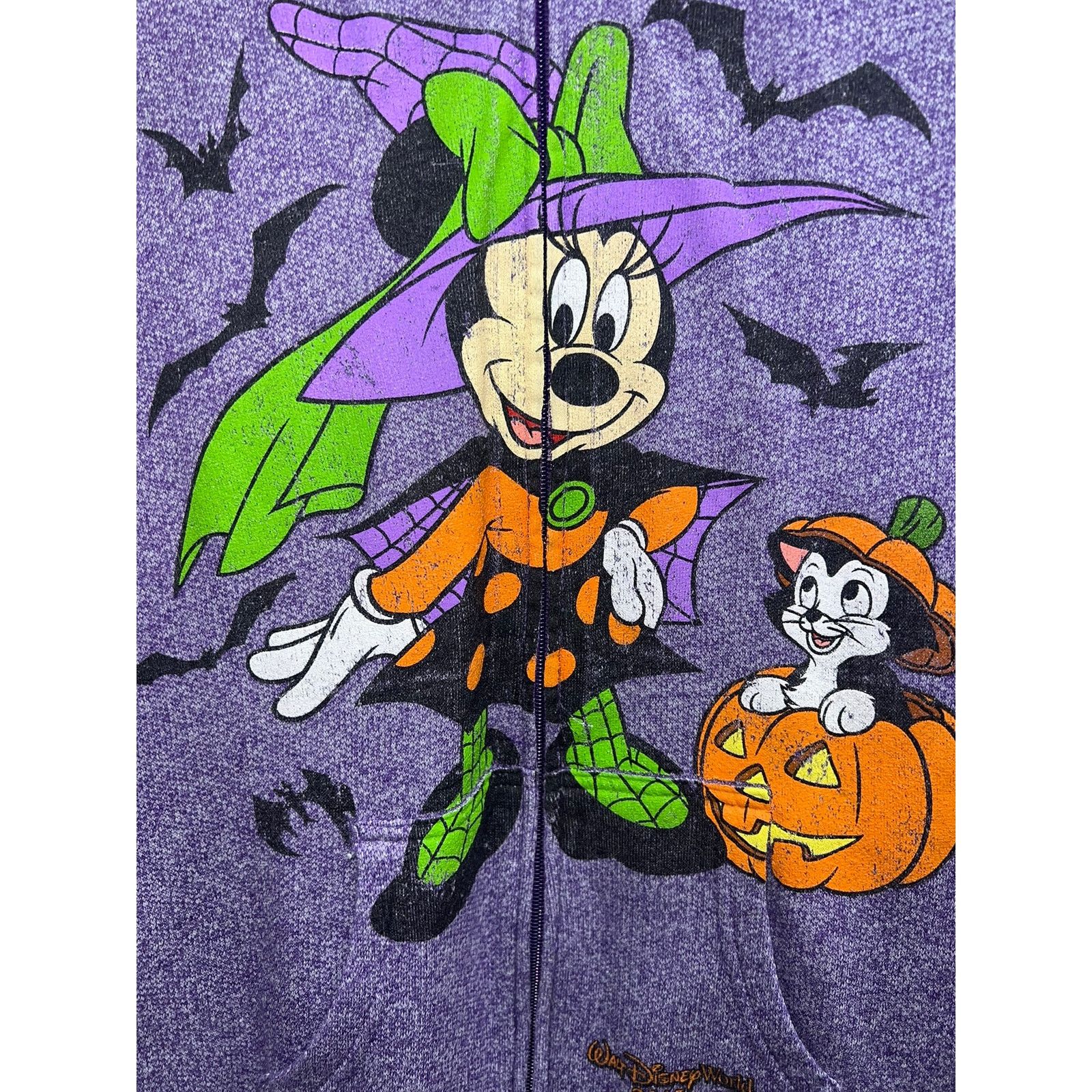 Vintage Womens Disney Parks Halloween Hoodie Zip Up Walt World Large Size L / US 10 / IT 46 - 4 Thumbnail