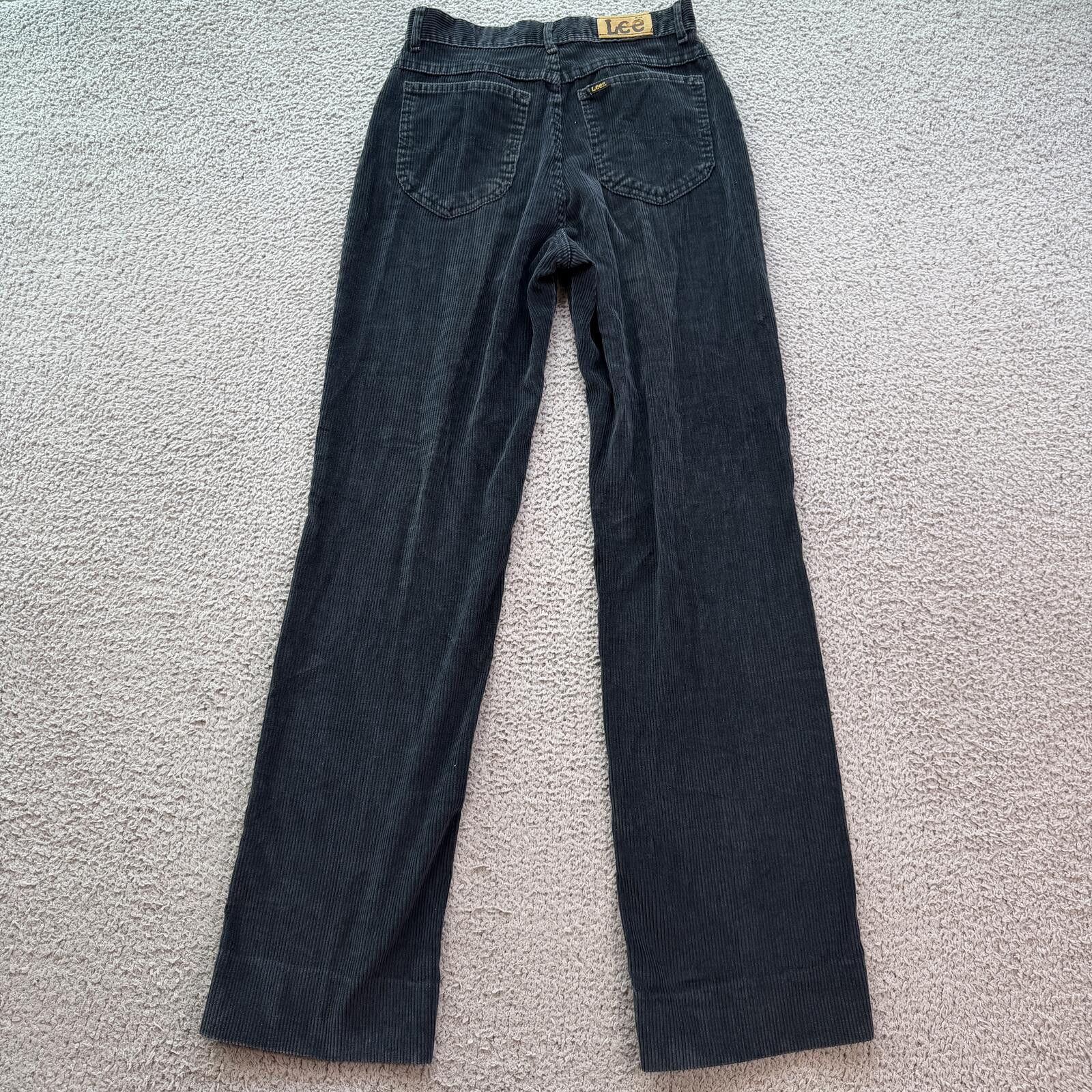 Lee Vintage 80s Lee Womens Black Corduroy Pants 26 Union Tag Size 26" / US 2 / IT 38 - 2 Thumbnail