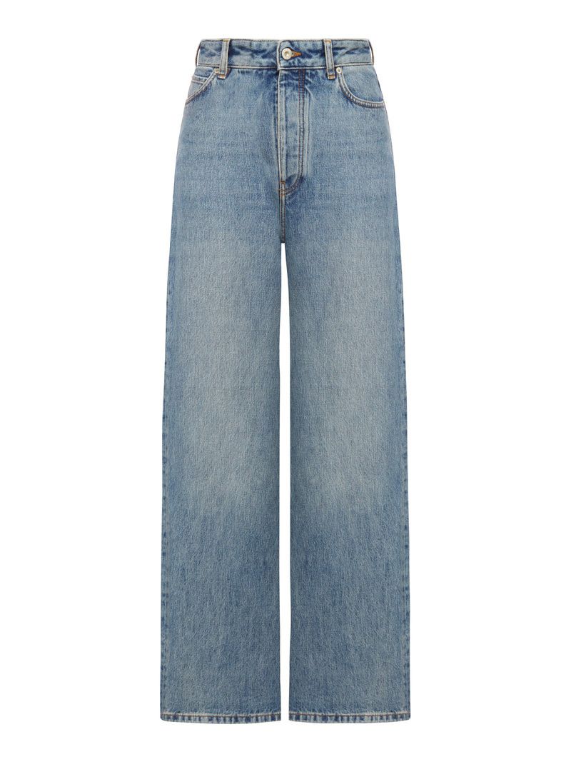 image of Loewe High Waisted Jeans in Blue, Women's (Size 26)