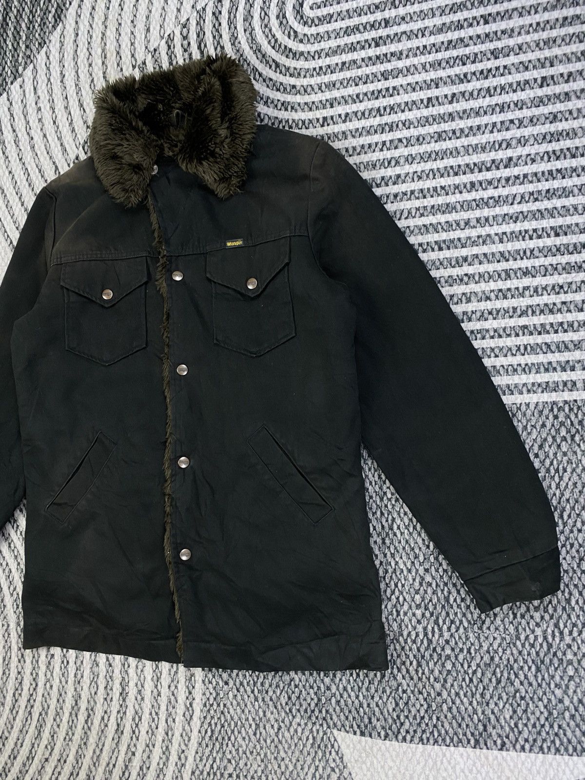 Wrangler Vintage Wrangler Faded Sherpa Fur Lined Ranch Button Coat Size US M / EU 48-50 / 2 - 4 Thumbnail