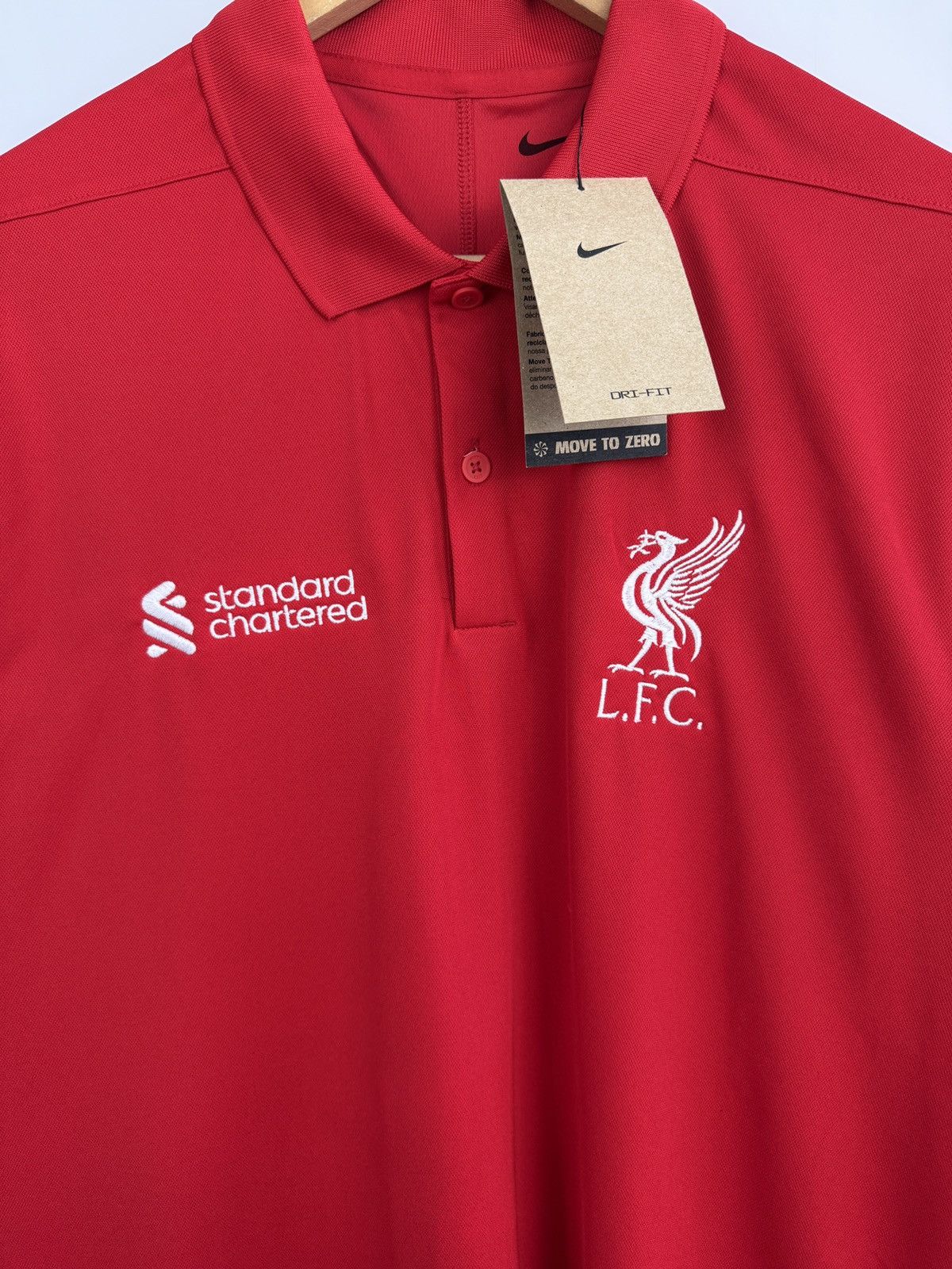 Nike ❗️NEW 🏴󠁧󠁢󠁥󠁮󠁧󠁿 2023 Nike Liverpool LFC Standard Chartered Polo T-Shi Size US M / EU 48-50 / 2 - 4 Thumbnail