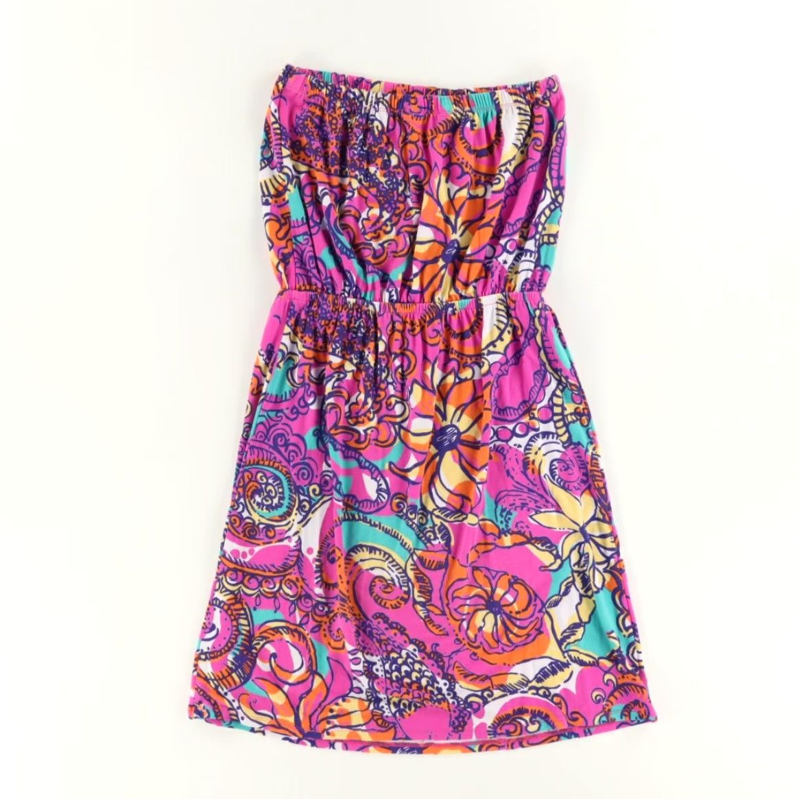 Lilly Pulitzer Lilly Pulitzer Atwood Strapless Sea Be Seen Stretch All Over Print Dress Women's S Shirt Size S / US 4 / IT 40 - 4 Thumbnail