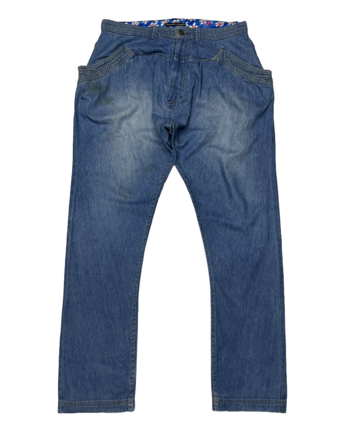 image of Tsumori Chisato Baggy Avant Garde Pants in Blue, Men's (Size 32)