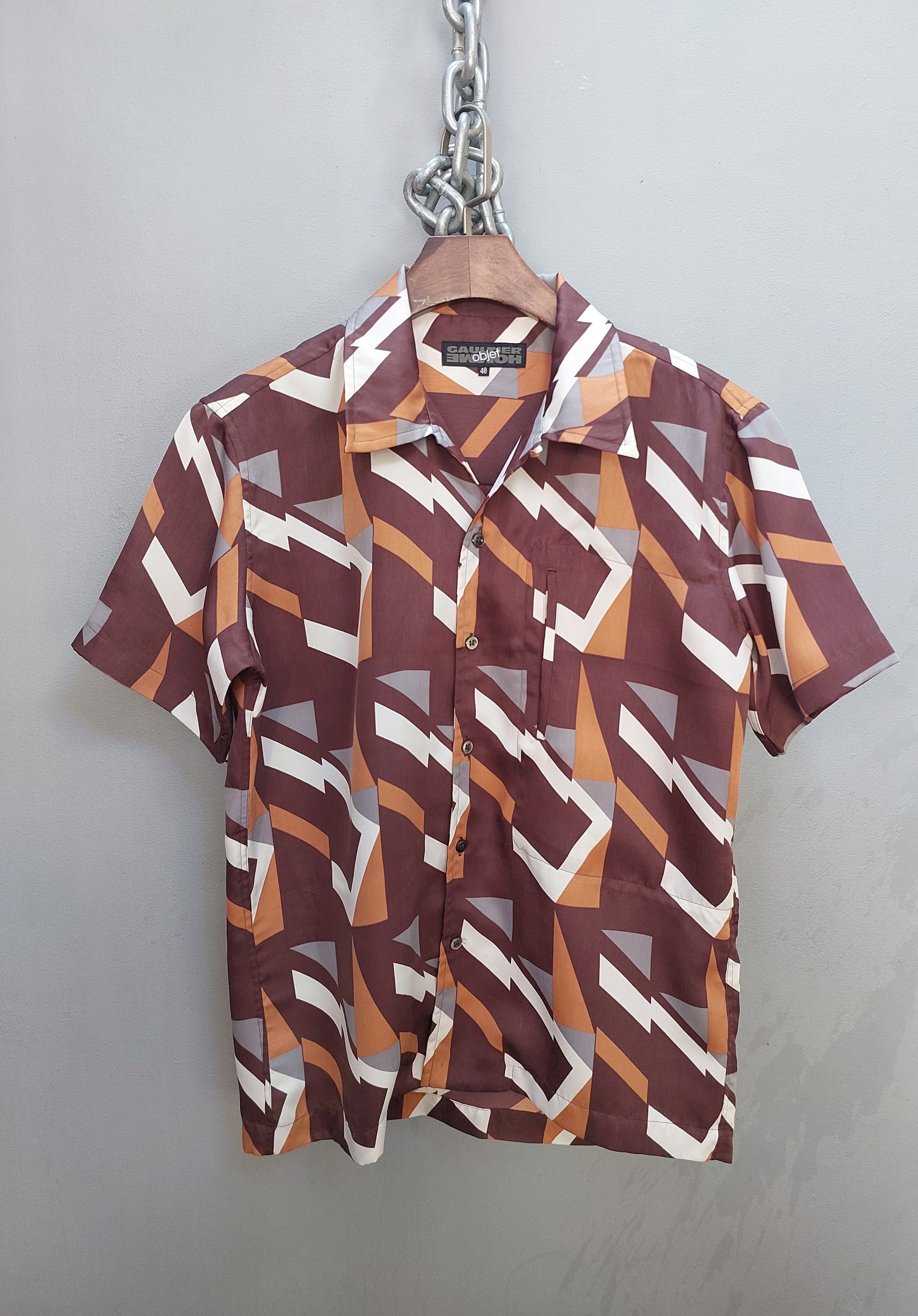 Jean Paul Gaultier Jean Paul Gaultier Objet Geometric Print Shirt Size US M / EU 48-50 / 2 - 3 Thumbnail