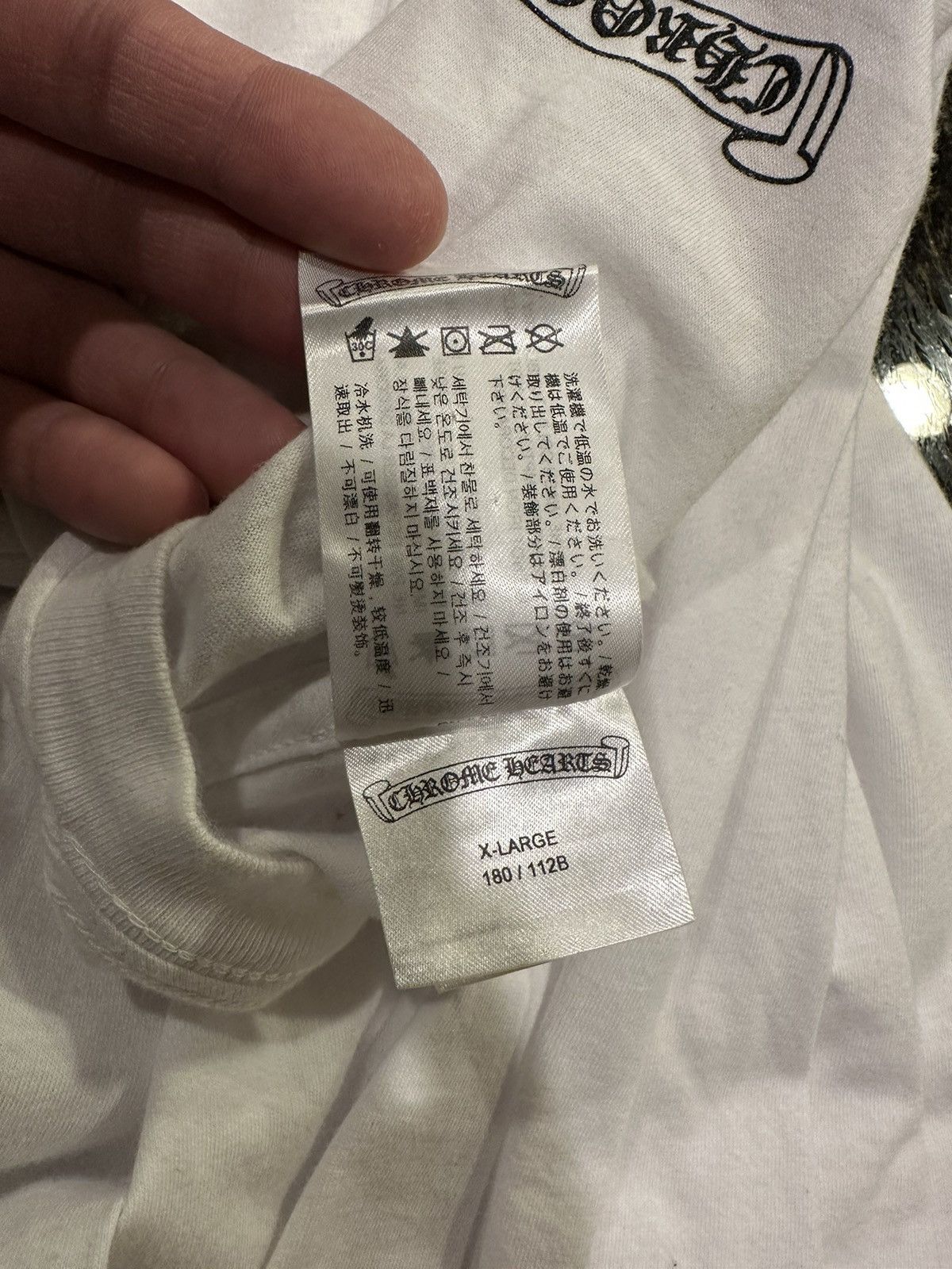 Chrome Hearts Chrome Hearts Welcome to Las Vegas Scroll Logo White Tee Size US XL / EU 56 / 4 - 12 Thumbnail