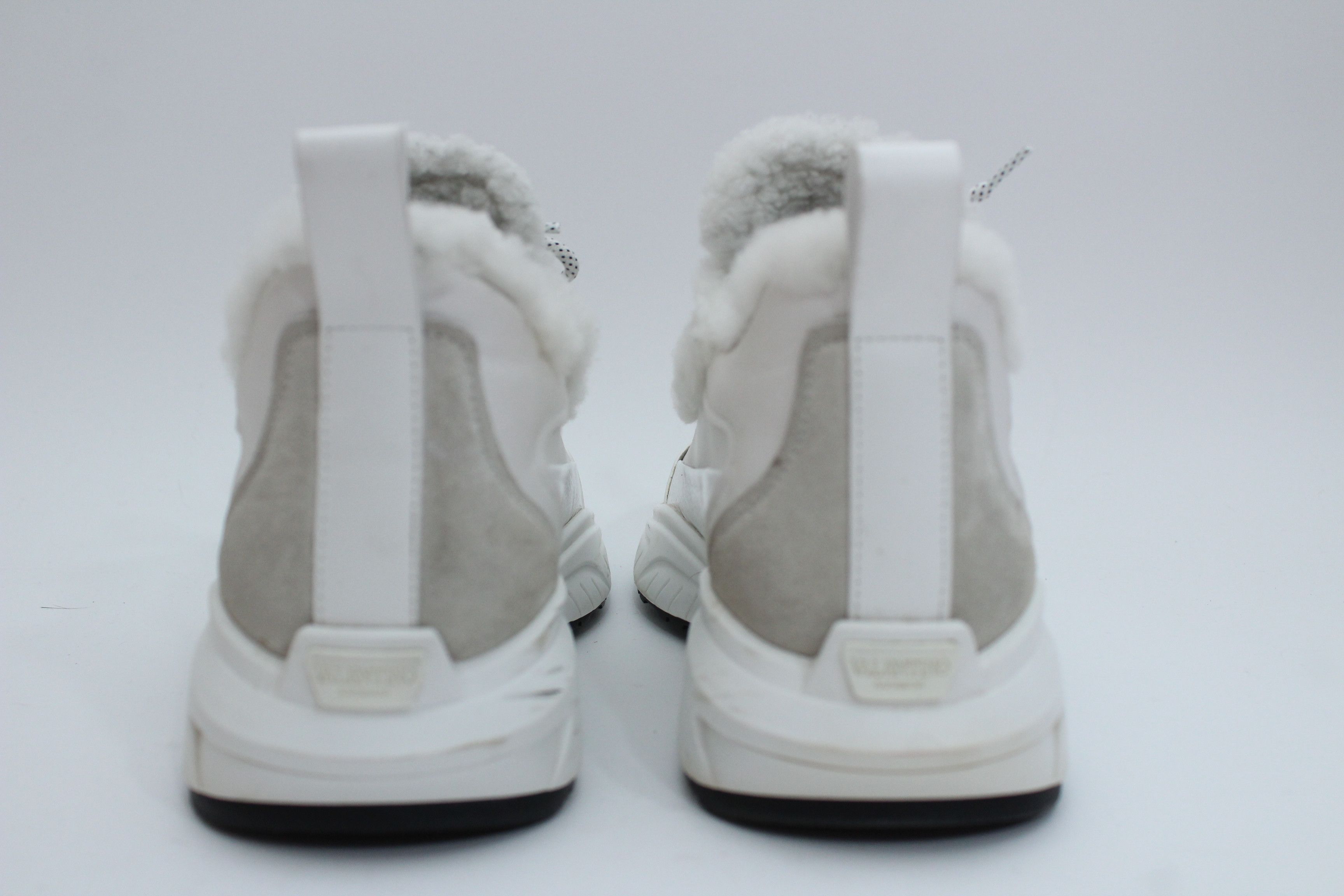 Valentino Valentino Shegoes Shearling VLogo Sneakers White 40.5 Size US 10.5 / IT 40.5 - 8 Thumbnail