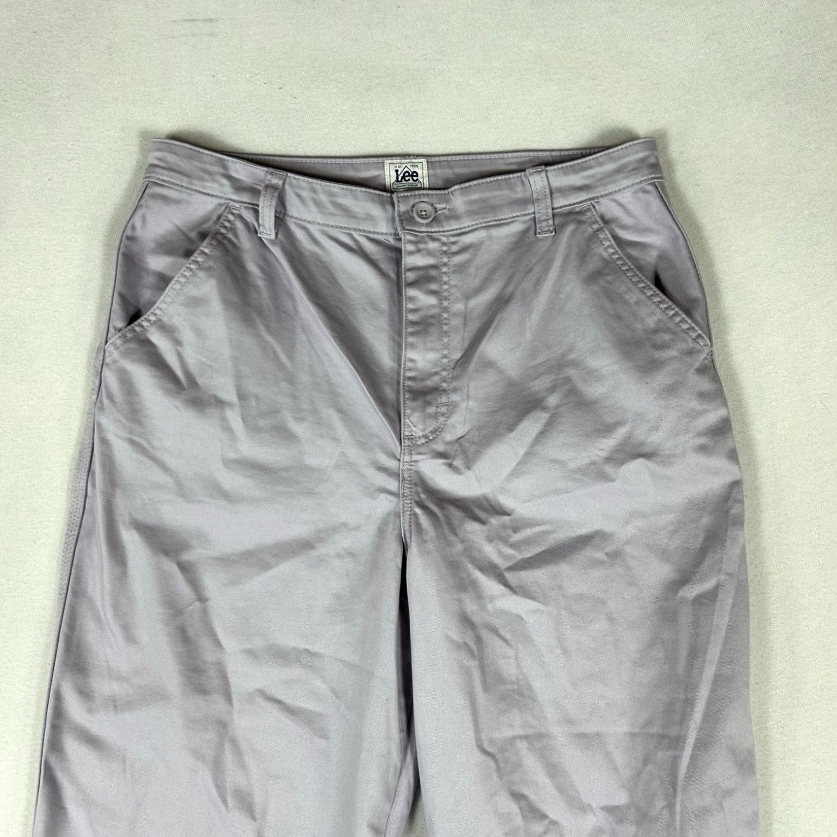 Lee Lee Workwear Chino Pants Womens 31 Medium Lavender Purple Straight Leg 27in Inseam Casual Release: Regular Rise Size 24" / US 00 / IT 34 - 3 Thumbnail