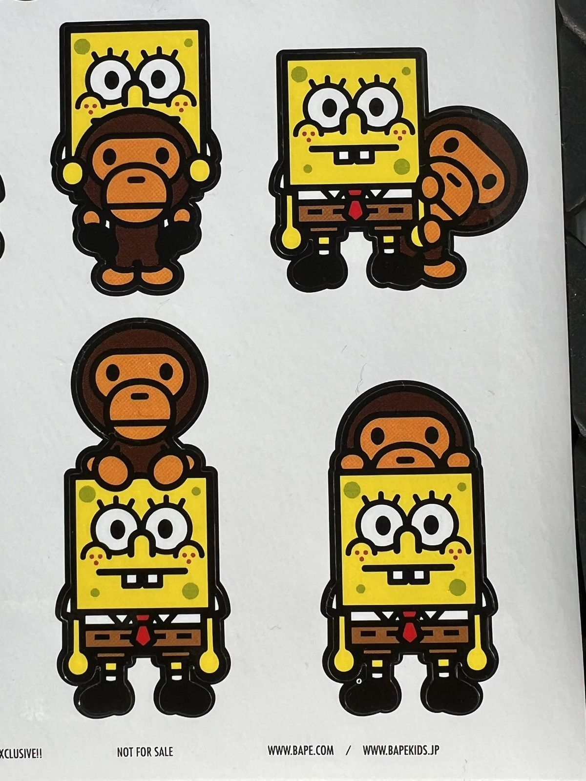 Bape × Nickelodeon Baby Milo x Spongebob Sticker Sheet Size ONE SIZE - 2 Thumbnail