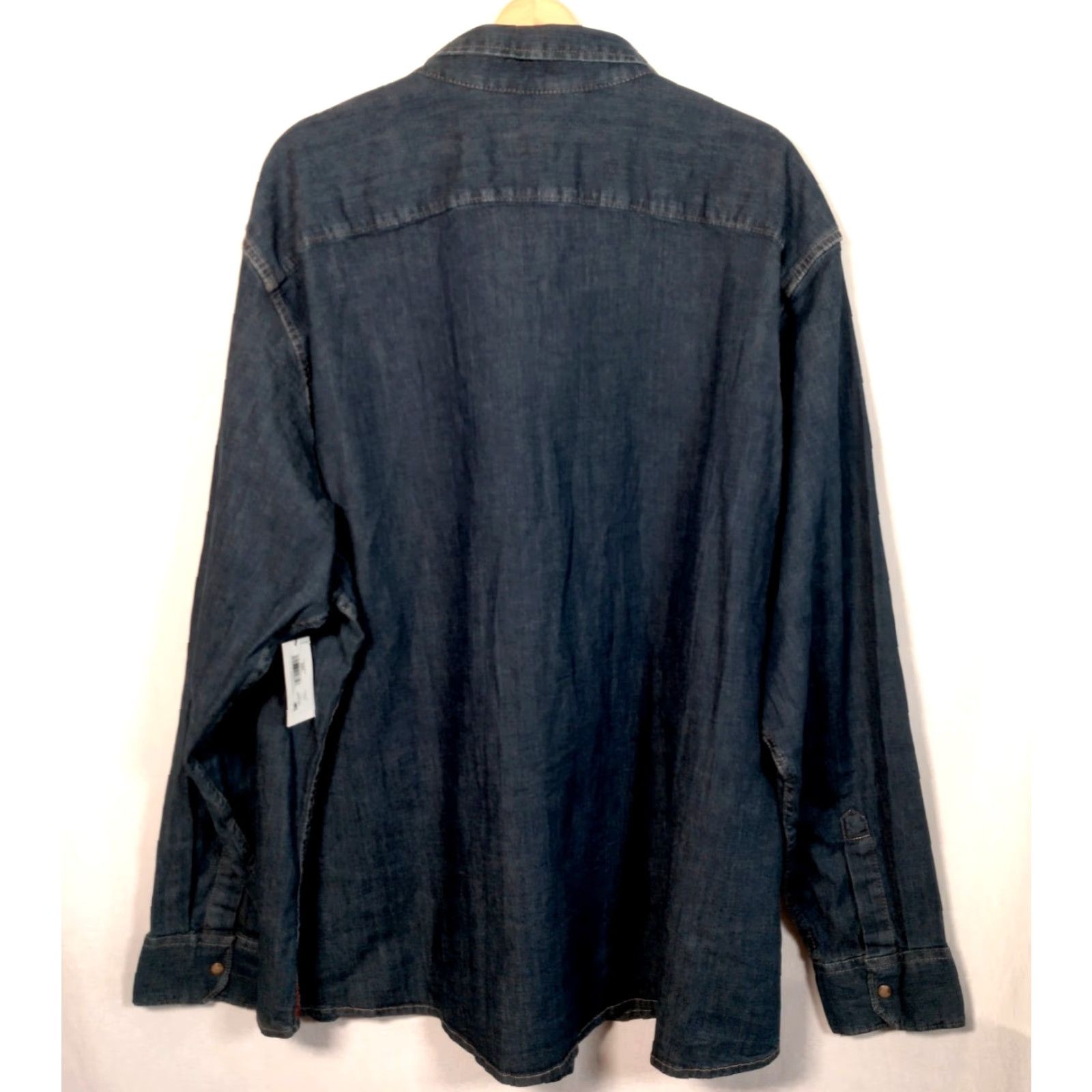 Wrangler VINTAGE Wrangler Western Shirt 3XL Slim Untuck Fit Blue Denim Stretch NEW Rodeo Mens Size US XXL / EU 58 / 5 - 3 Thumbnail