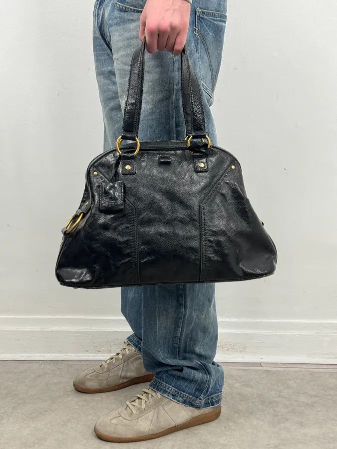 Saint Laurent Paris AW2008 Saint Laurent Black Leather Muse Handle Bag Size ONE SIZE - 2 Thumbnail