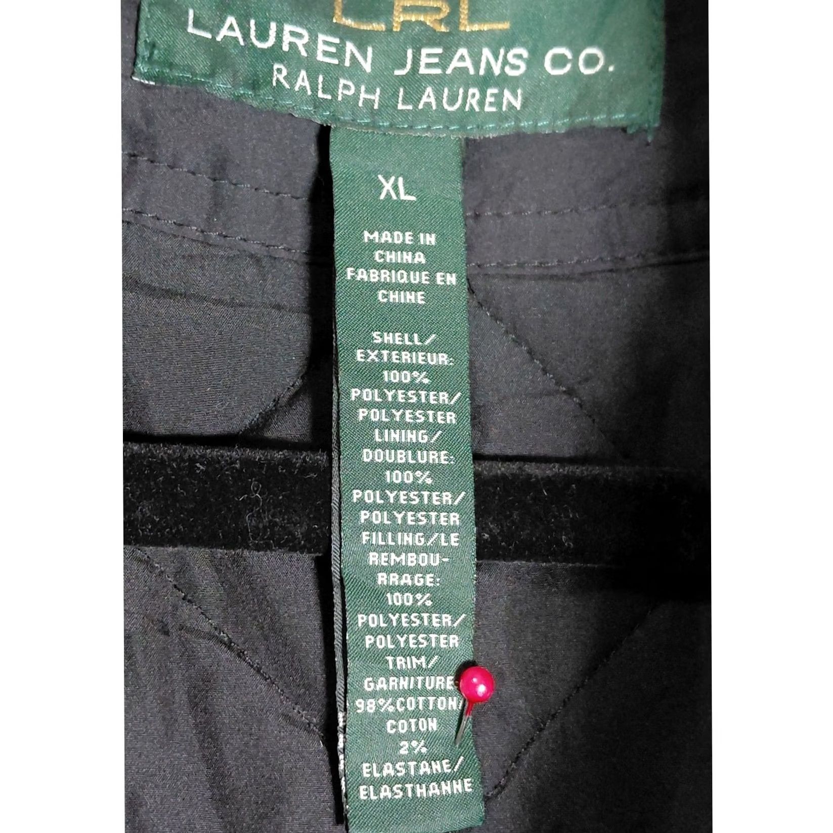 Ralph Lauren Ralph Lauren Jeans Co. Quilted Vest Black Solid Sleeveless Men's XL Zip Pockets Lined Lightweight Casual Travel | Mens Size 40" / US 18 - 7 Thumbnail