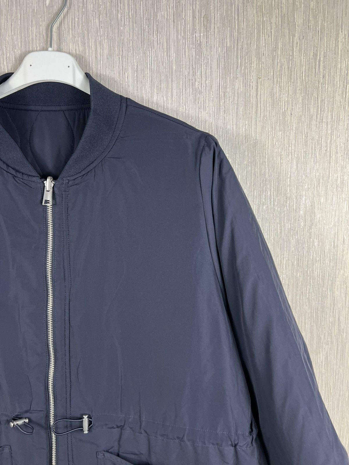 Cos COS reversible navy nylon long coat jacket double sided Size L / US 10 / IT 46 - 18 Thumbnail