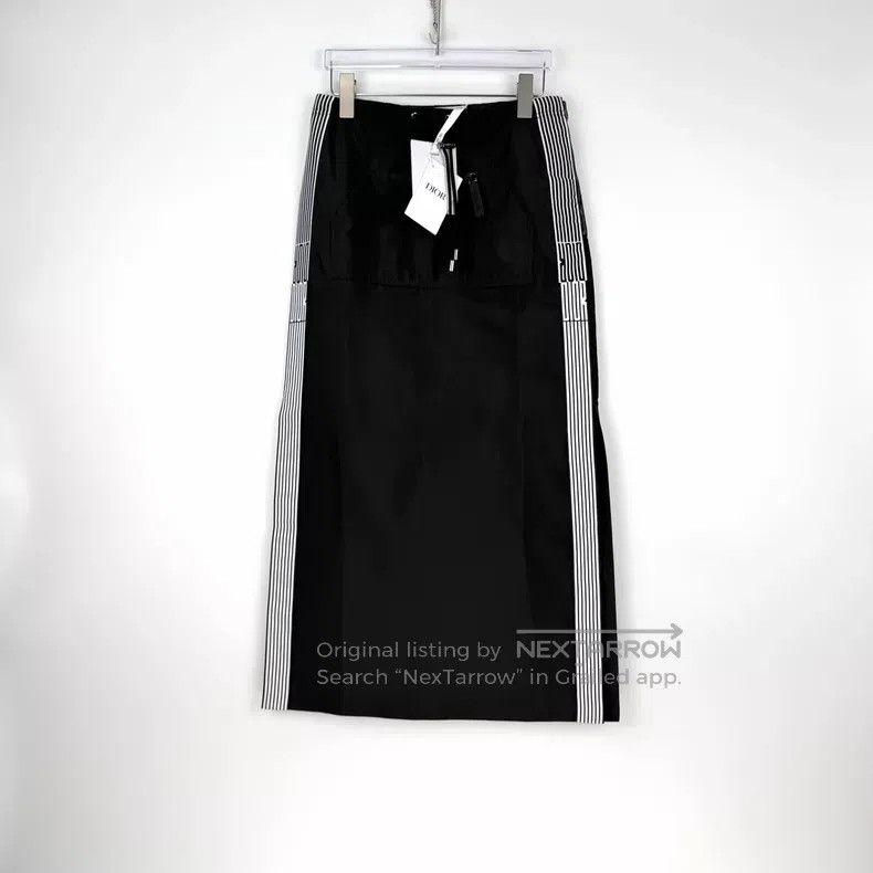 Dior Dior Black drawstring waist skirt Size 24" / US 00 / IT 34 - 3 Thumbnail