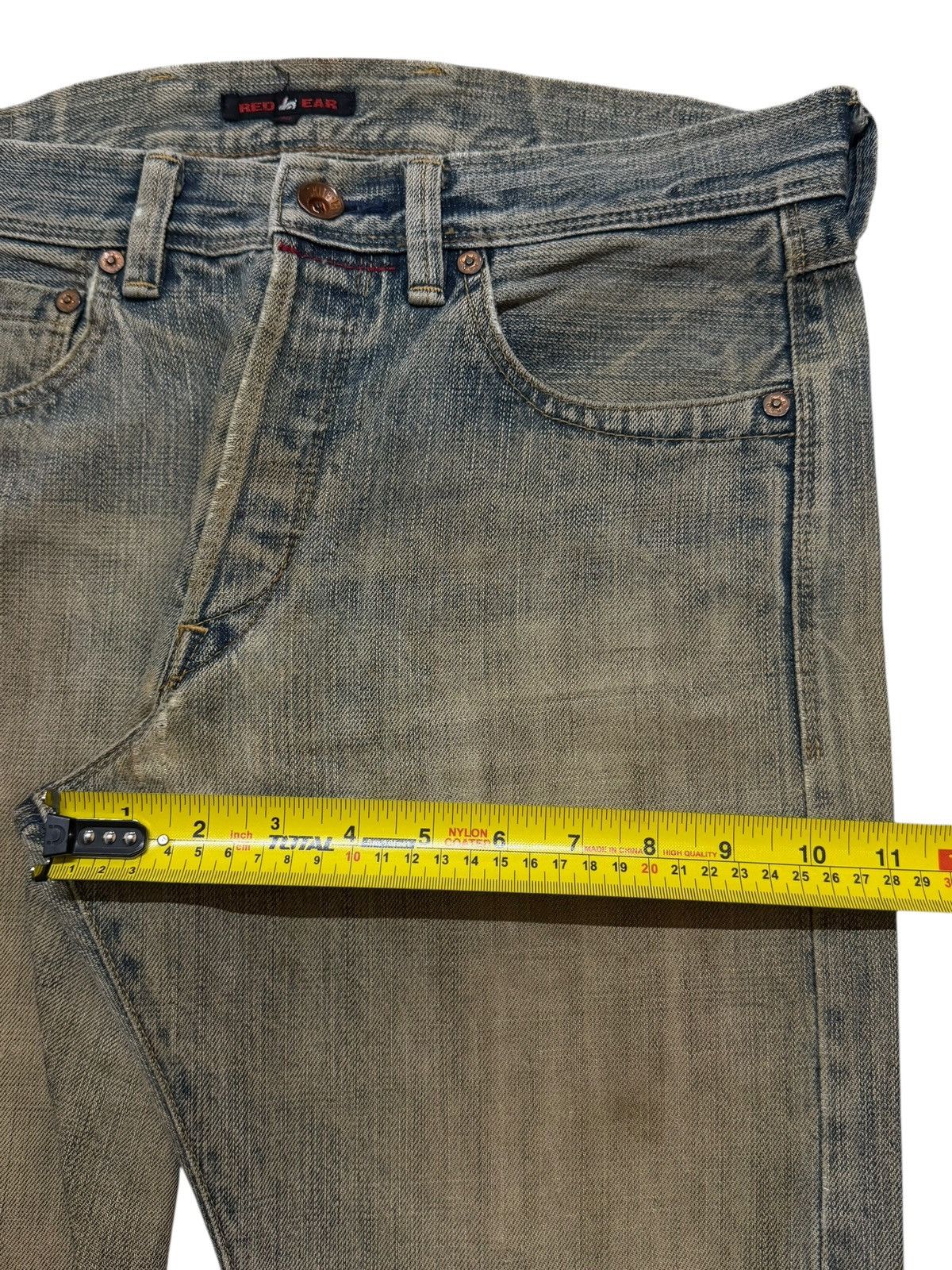 If Six Was Nine Vintage 90s Japanese Brand Mud Wash Distressed Straight Leg Size US 31 - 12 Thumbnail