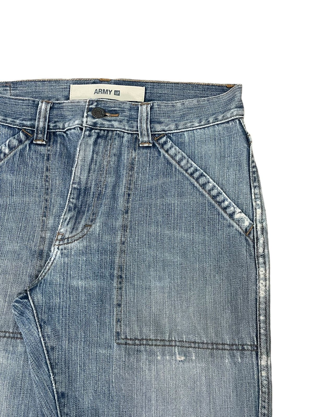 Gap Vintage Y2K Gap Army Blue Wash Crazy Pocket Straight Jeans Size US 29 - 7 Thumbnail