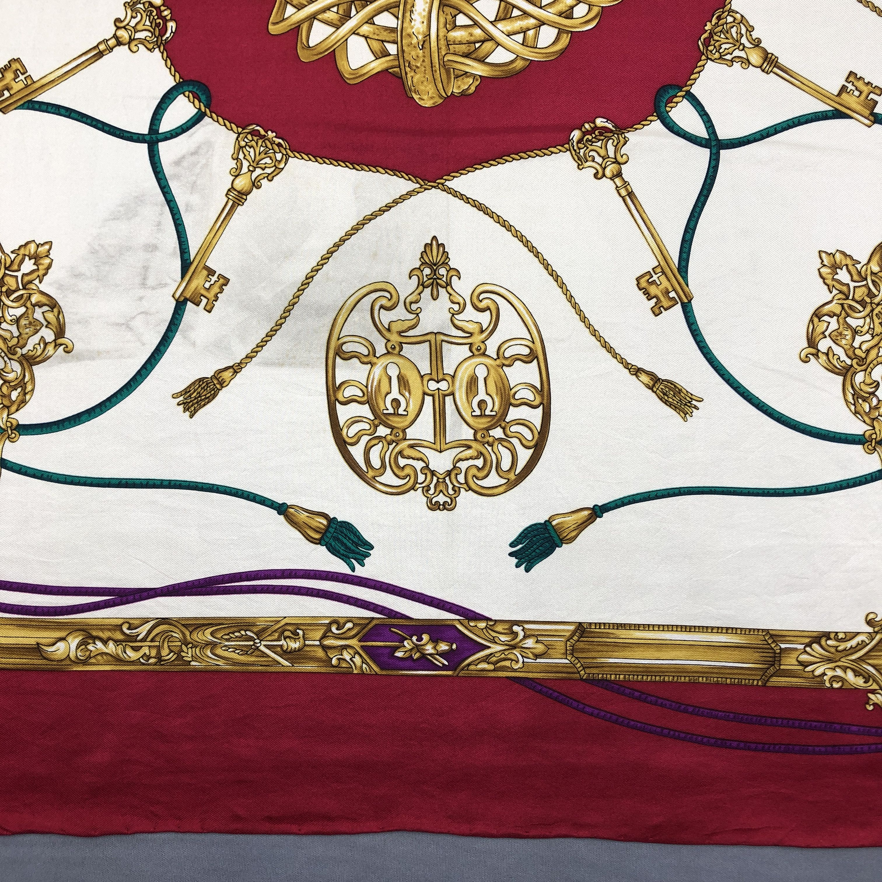 Japanese Brand Vintage SILK Scarf Twill Stole Wraps Scarves - GF60015 Size ONE SIZE - 5 Thumbnail
