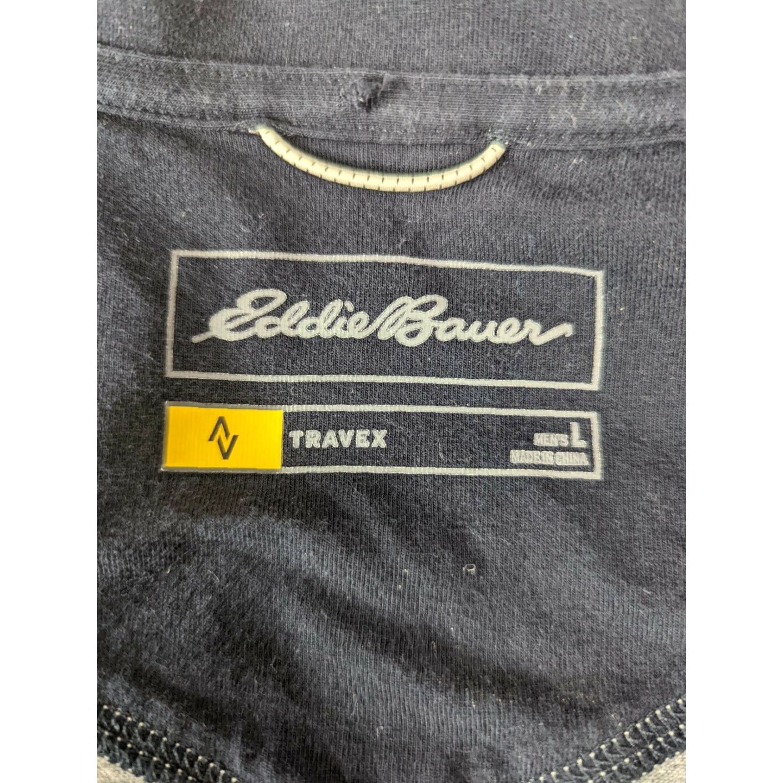 Eddie Bauer VINTAGE Eddie Bauer Travex Men's Large Heather Gray 1/4-Zip Long Sleeve Shirt T6S Size US L / EU 52-54 / 3 - 4 Thumbnail