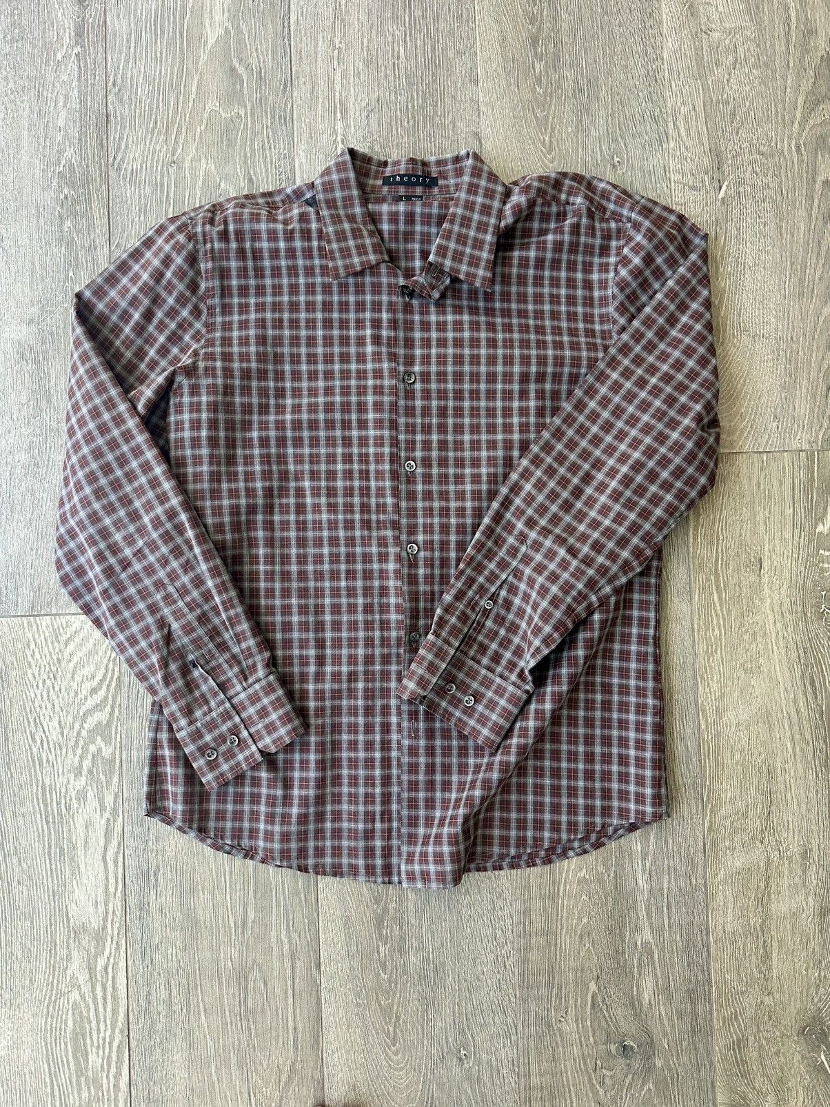 Theory RED PLAID THEORY DRESS SHIRT Size US L / EU 52-54 / 3 - 1 Thumbnail
