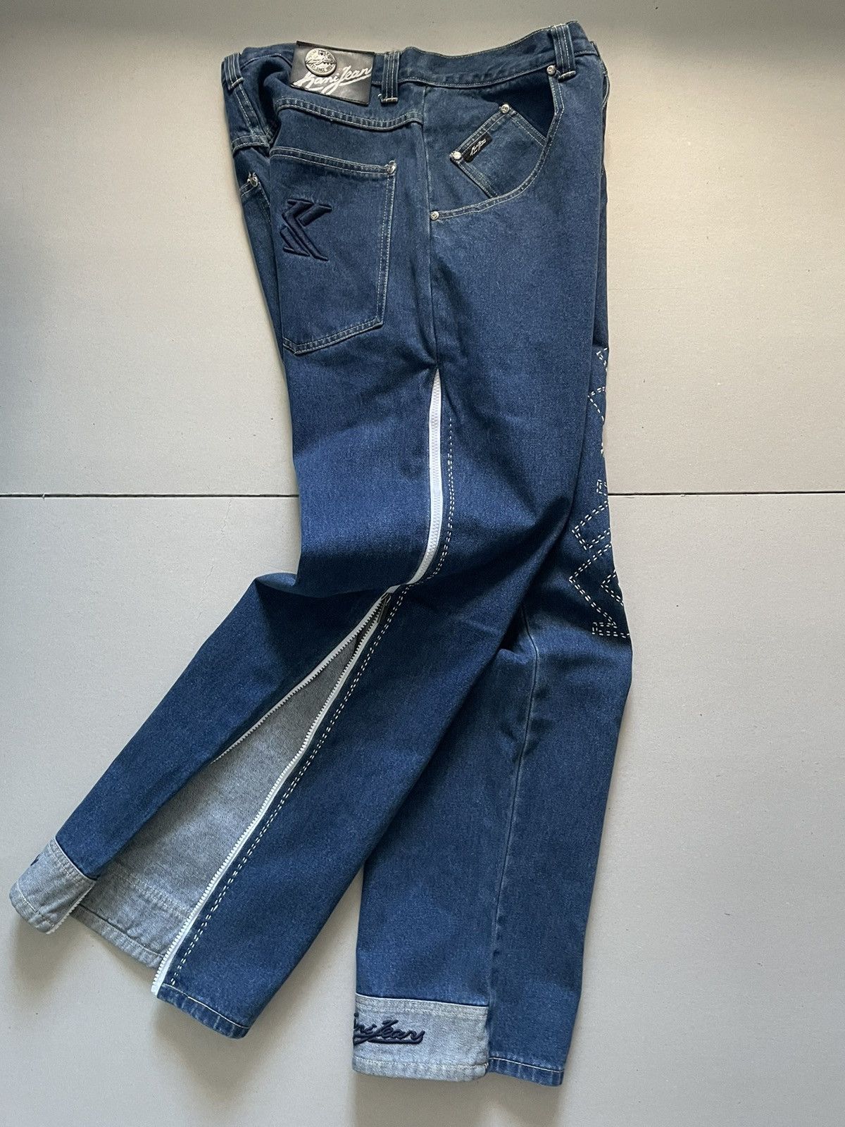 Karl Kani Vintage Karl Kani Zipper Custom Jeans karl kani jeans Size US 32 / EU 48 - 12 Thumbnail