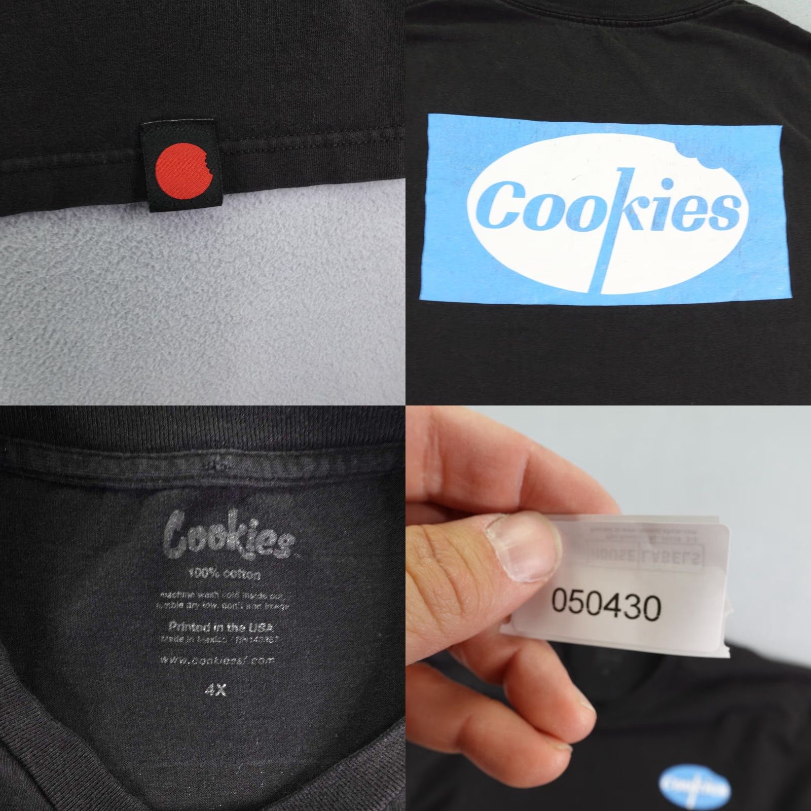Vintage Cookies SF Shirt Mens 4XL Black Blue Cannabis Stoner Berner Streetwear Tee Size US XXL / EU 58 / 5 - 8 Thumbnail