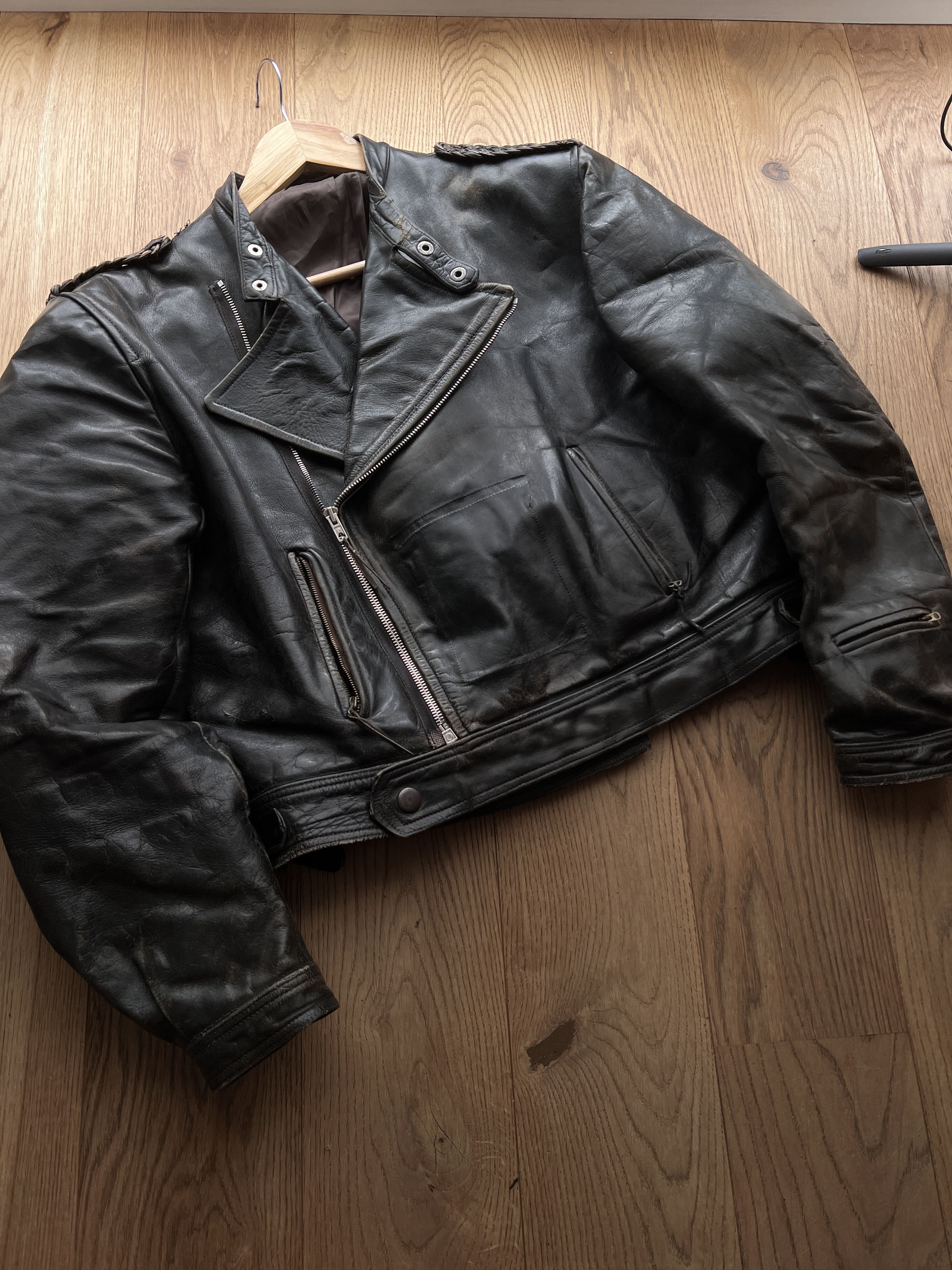 unknown leather riders jacket opium y2k ジャケット・アウター