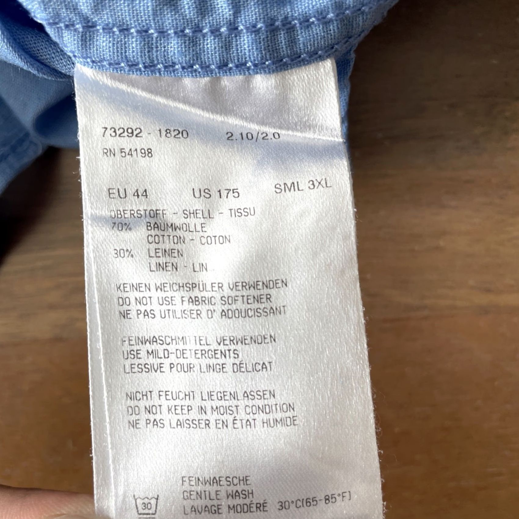 Bogner Bogner Shirt Men Button-Up Short Sleeve Linen Blend Blue 44 XL Luxury Designer Beach Yacht Vacation Vintage: No (adjusted within constraints) Size US XXL / EU 58 / 5 - 8 Thumbnail