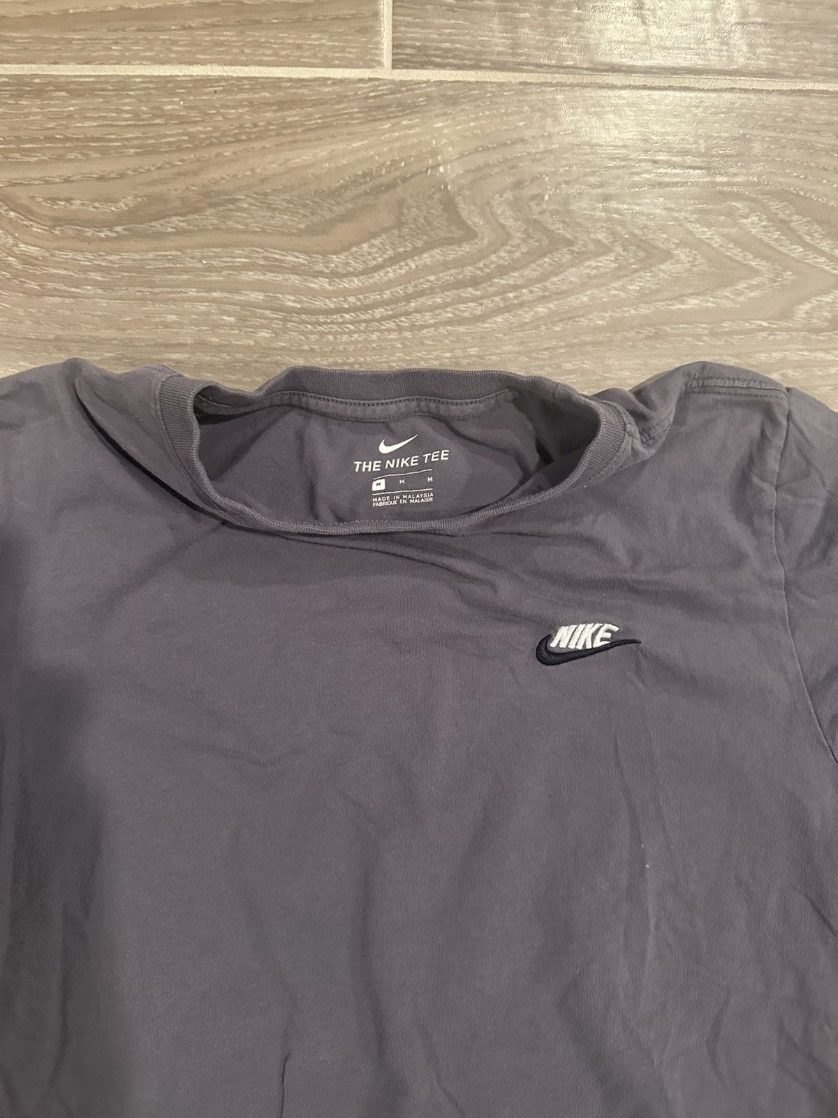 Nike Nike Grey Cotton Tee Size US M / EU 48-50 / 2 - 2 Thumbnail