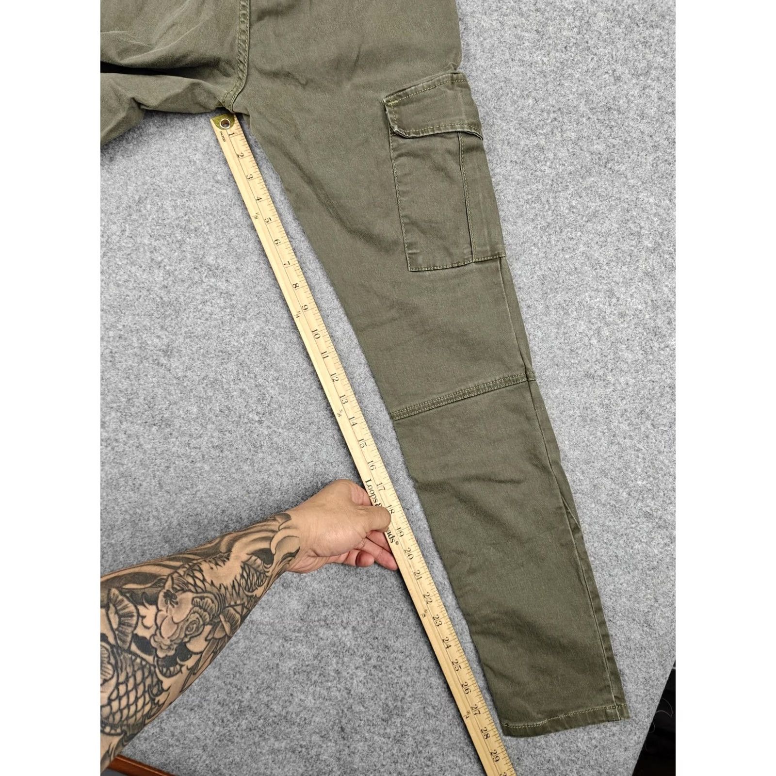 Free People Free People Pants Womens 27 Green Cargo Skinny Twill Stretch Ankle Zip Pockets Size 27" / US 4 / IT 40 - 7 Thumbnail