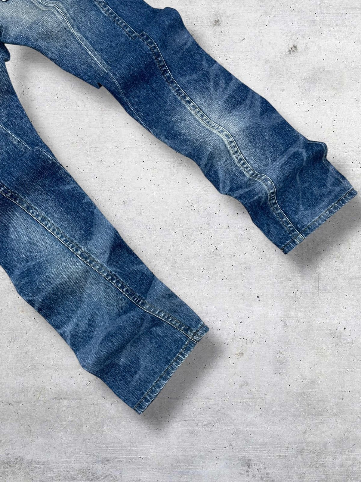 Schlussel VINTAGE SCHLUSSEL 1990S JAPAN DESIGNER ARTWORK LAYERED DENIM Size US 31 - 10 Thumbnail