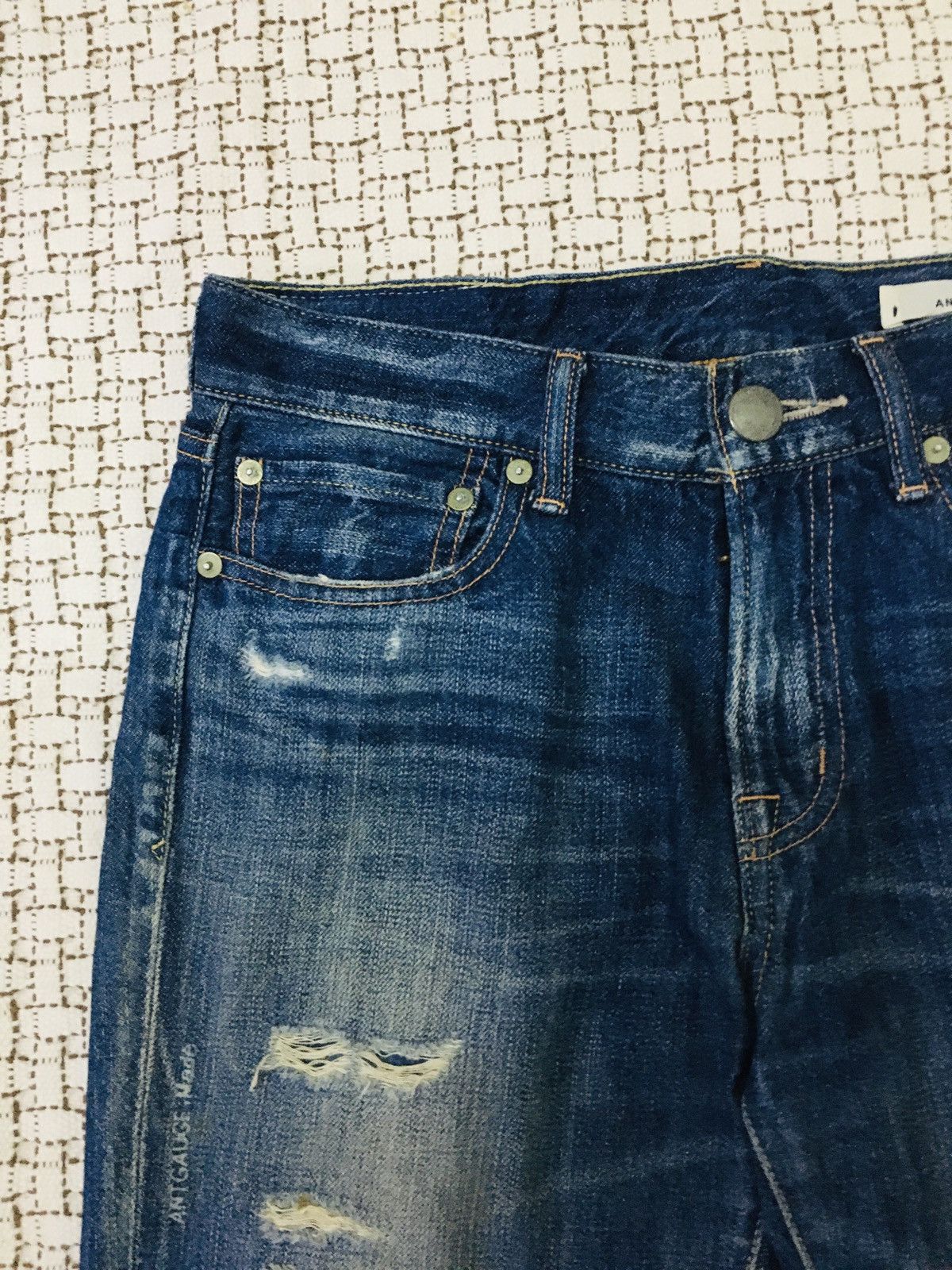 Japanese Brand Antgauge Distressed Jeans (16) Size 30" / US 8 / IT 44 - 13 Thumbnail
