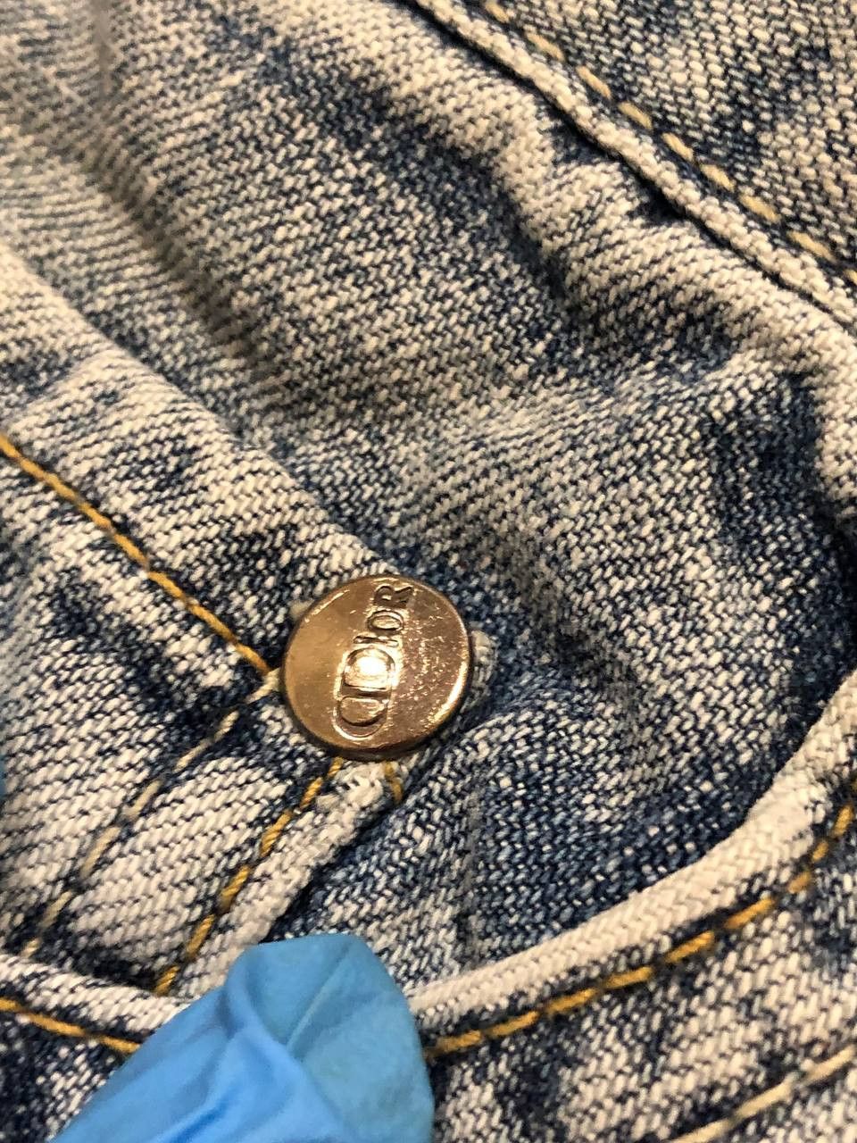 Dior blue jeans Christian Dior crazy Y2K luxury vintage size 30 Size 30" / US 8 / IT 44 - 7 Thumbnail