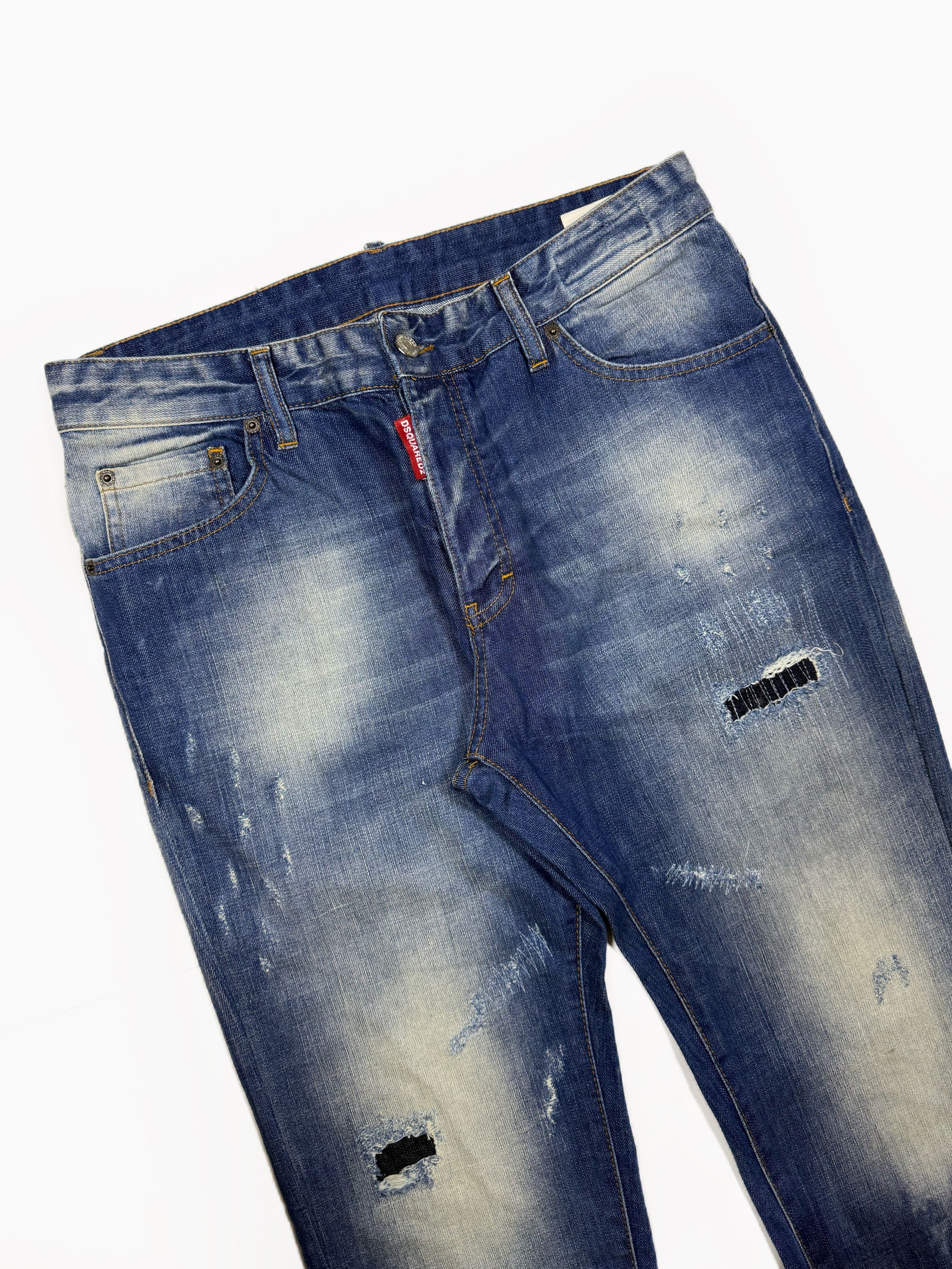Dsquared2 Dsquared2 Distressed Slim Blue Jeans 32х32 Size US 32 / EU 48 - 2 Thumbnail