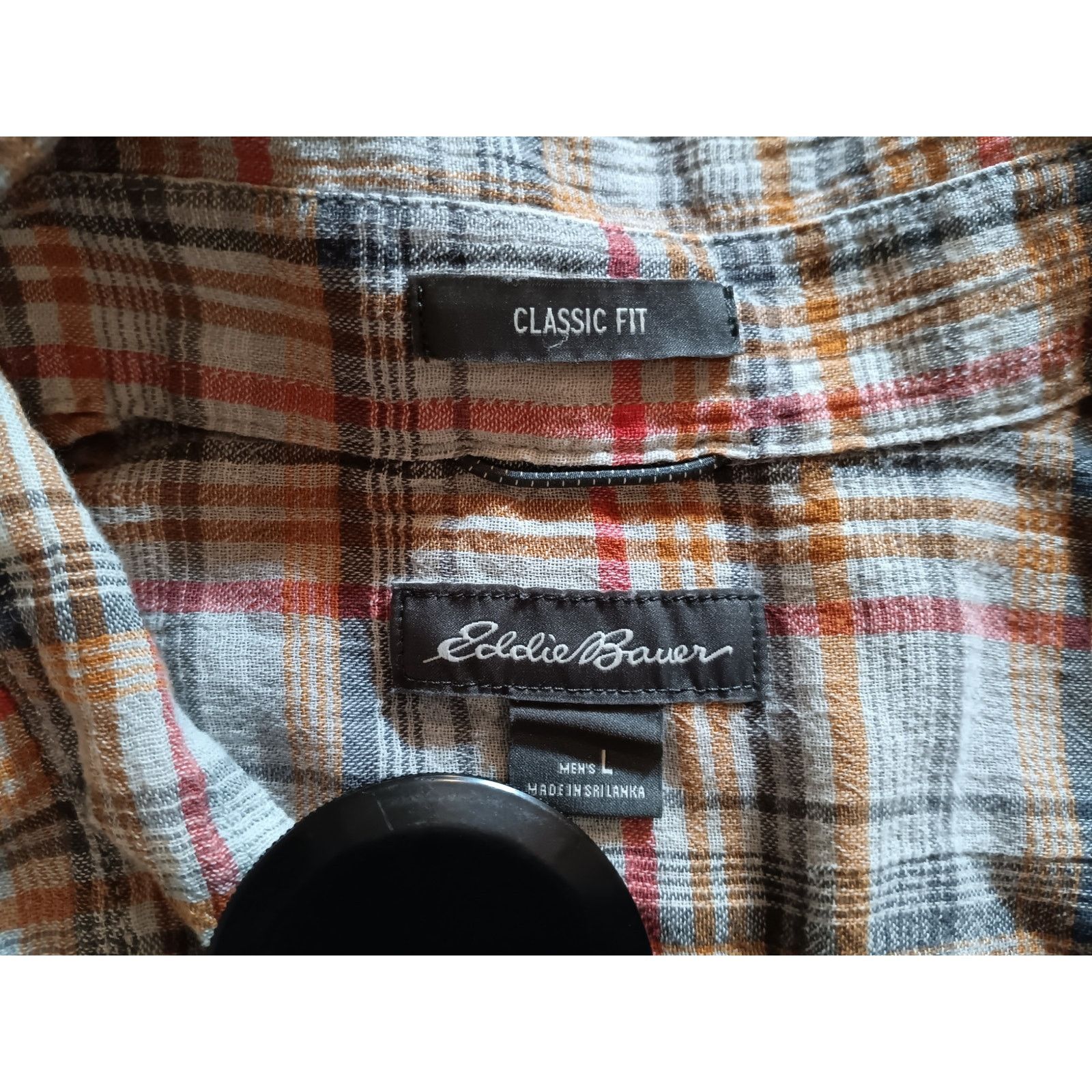 Eddie Bauer Eddie Bauer Classic Fit Large Men's Plaid Button-Up Shirt Size US L / EU 52-54 / 3 - 3 Thumbnail