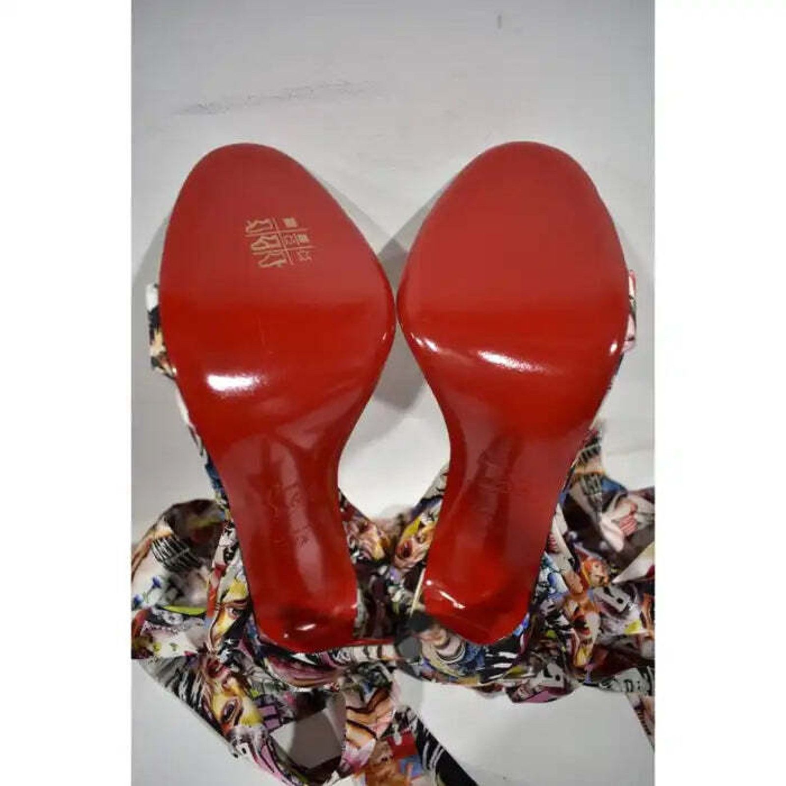 Christian Louboutin Sandale Du Desert 100 OH Xtian Lace Up Sandal Heel Pump 37.5 Size US 7.5 / IT 37.5 - 9 Thumbnail