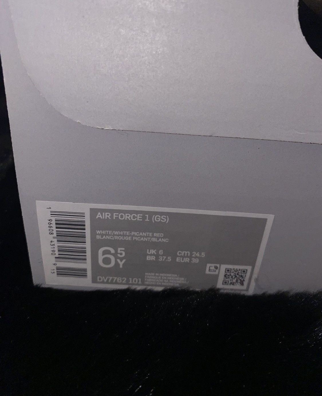 Nike AIR FORCE 1(GS) RED/WHITE Size US 6.5 / EU 39-40 - 11 Thumbnail