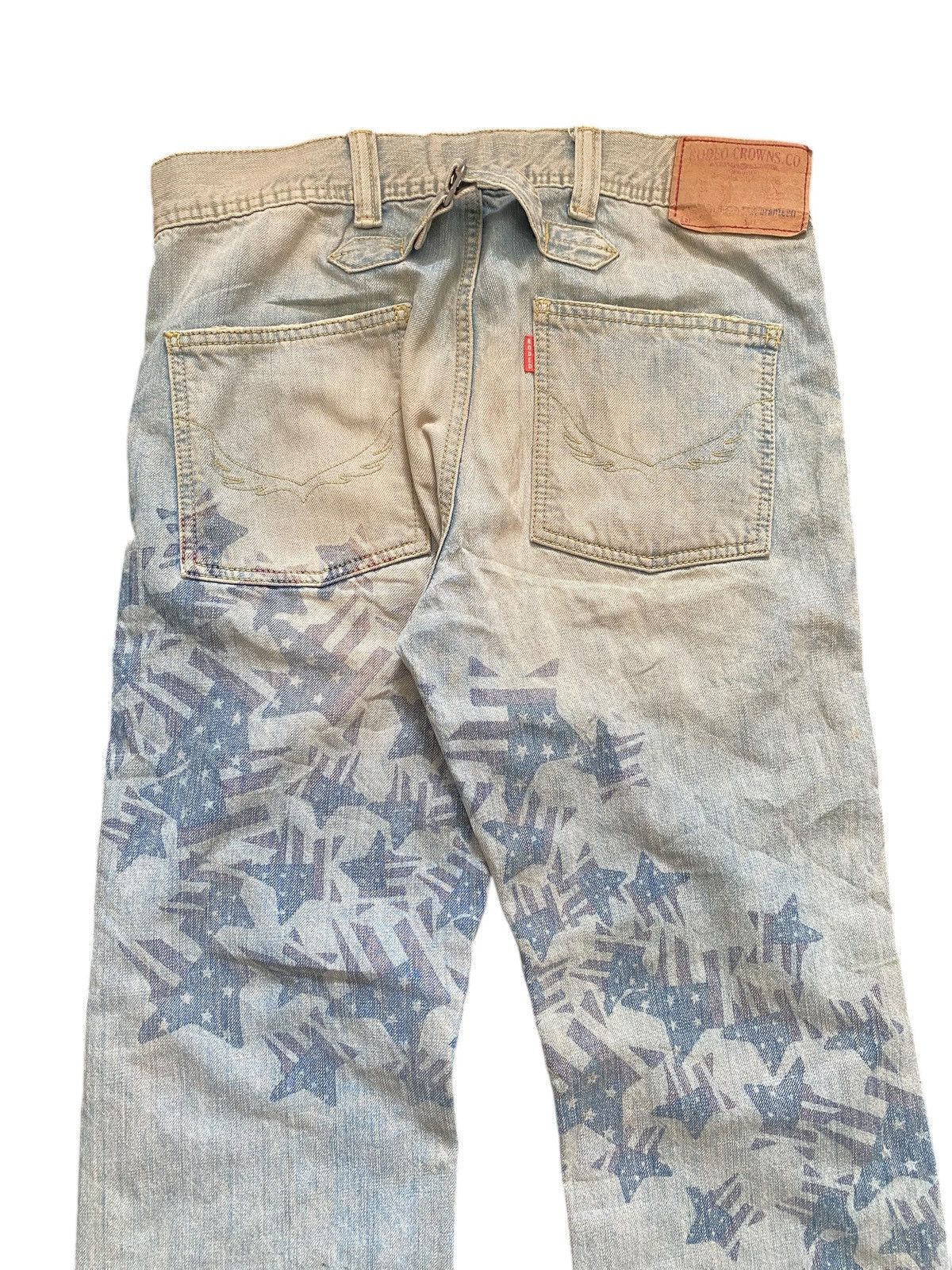 Japanese Brand Rodeo Crowns Printed American Flag Denim Size US 32 / EU 48 - 6 Thumbnail