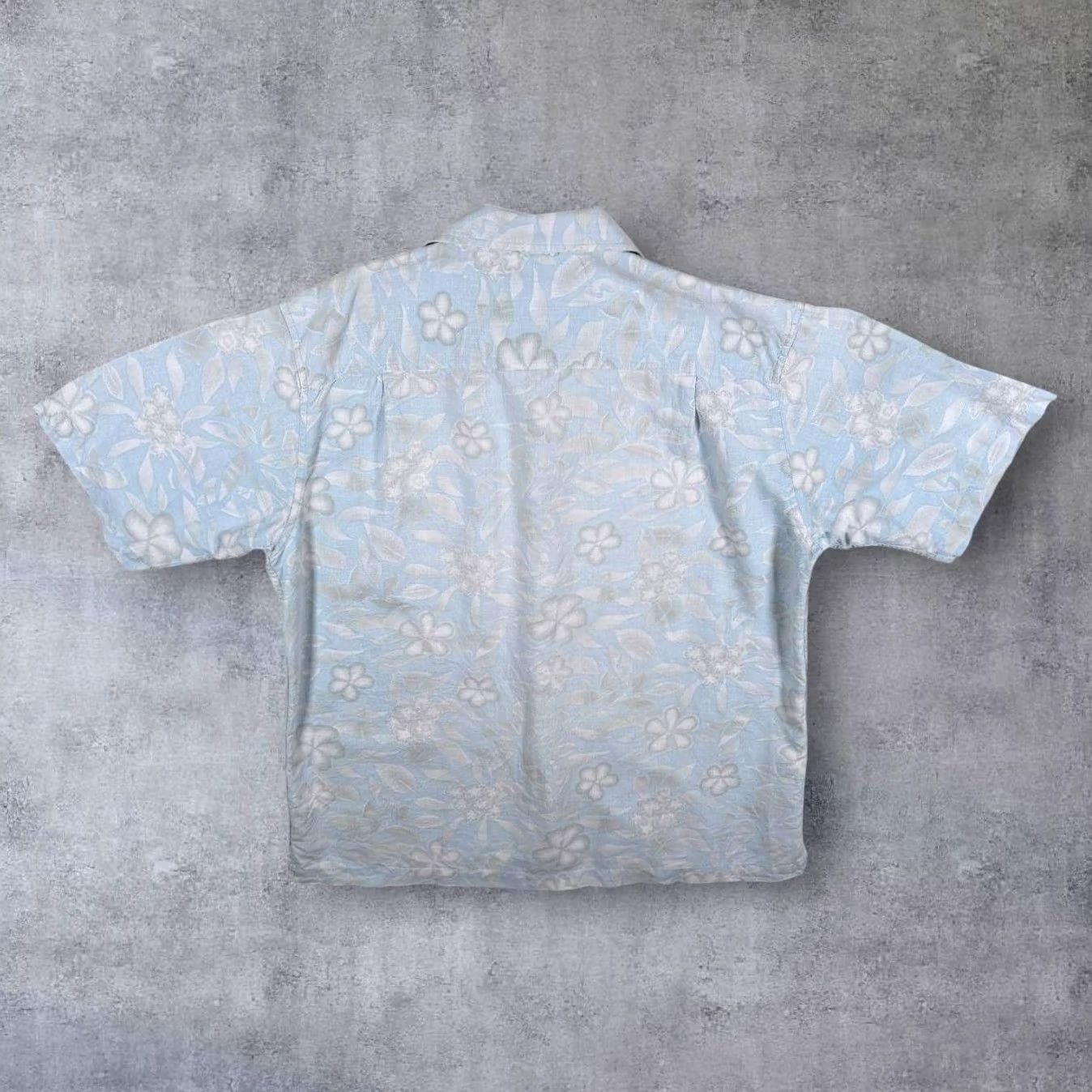 Timberland VINTAGE Timberland Hawaiian Floral Blue Shirt Classic Button-Up Mens Medium Linen Cotton Short Sleeve Collared Open Collar Size US M / EU 48-50 / 2 - 2 Thumbnail