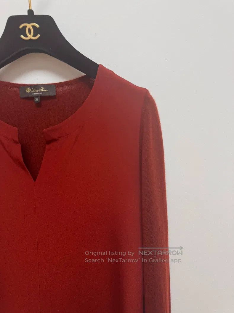 Loro Piana Loro Piana Deep Burgundy Silk and Cashmere Knit Sweater Size XS / US 0-2 / IT 36-38 - 5 Thumbnail