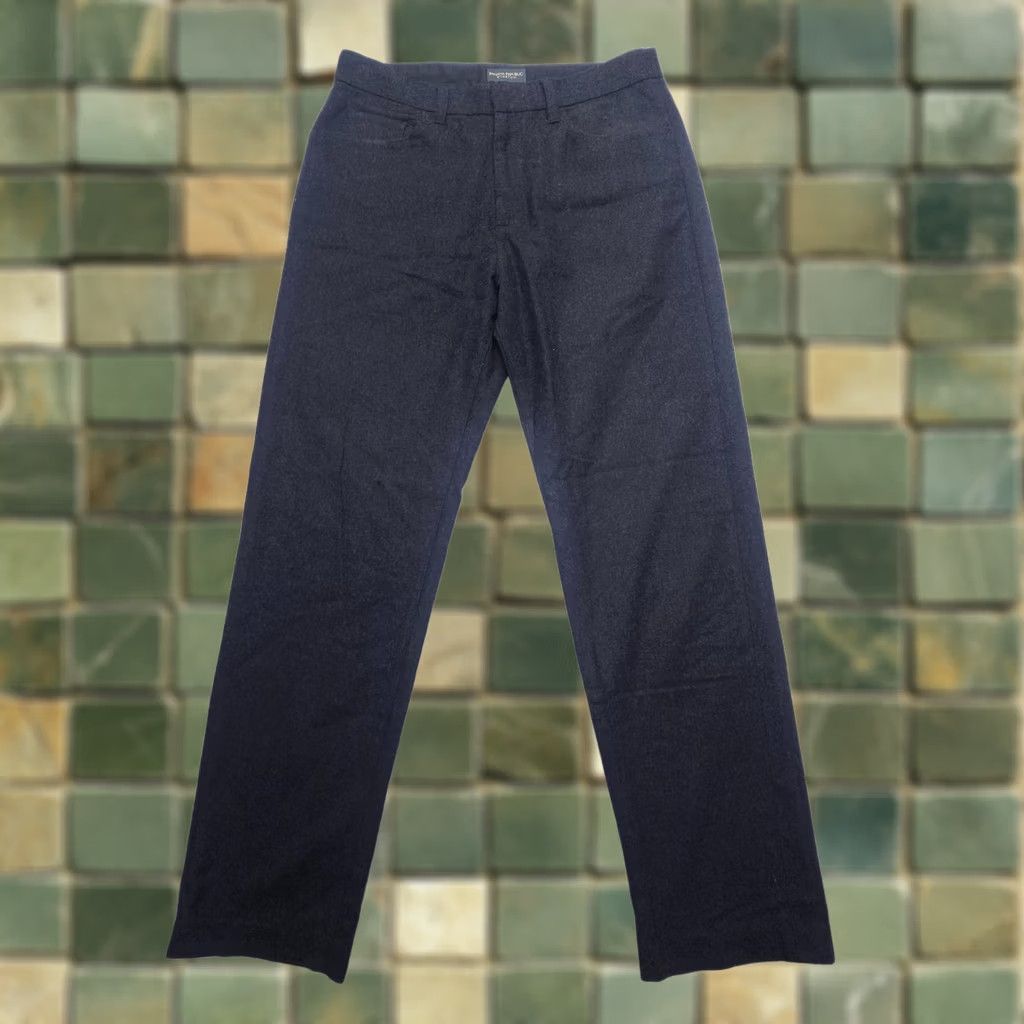Banana Republic Banana Republic Dress Pants Mens 34 Long Black Wool Polyester 5-Pocket Flat Front Regular Straight Vintage: No Size US 34 / EU 50 - 1 Thumbnail