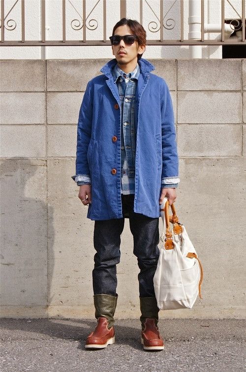 Visvim SS14 Mies Coat Indigo Blue Size US M / EU 48-50 / 2 - 2 Thumbnail