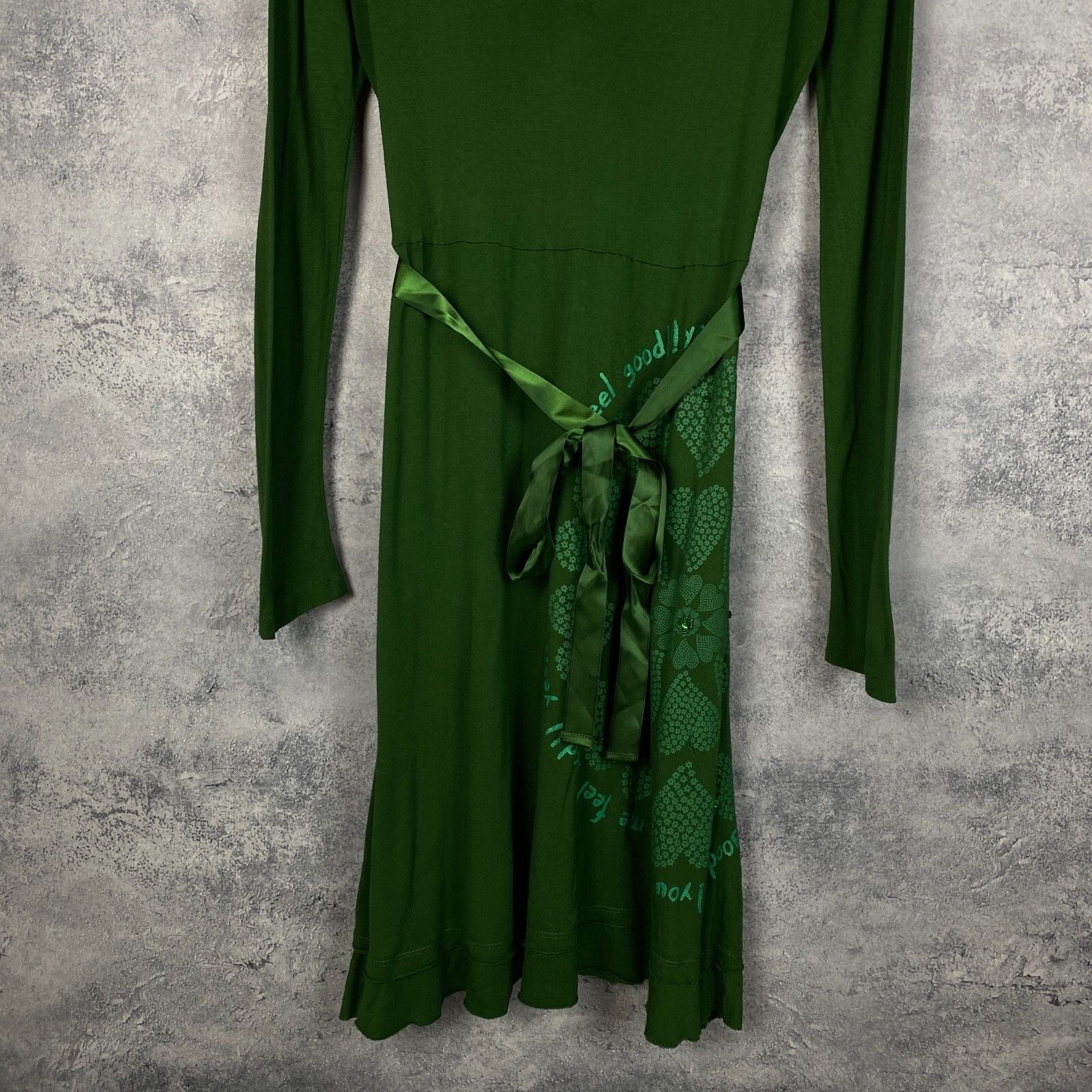Desigual Desigual Dress Women's Size XL Green Long Sleeve ` Size XL / US 12-14 / IT 48-50 - 3 Thumbnail