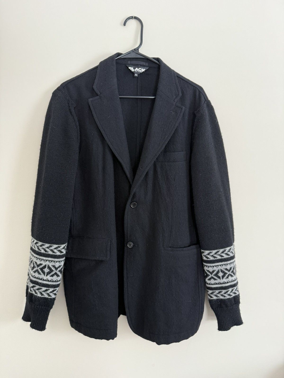 AW 2012 Comme Des Garcons black wool blazer jacket.